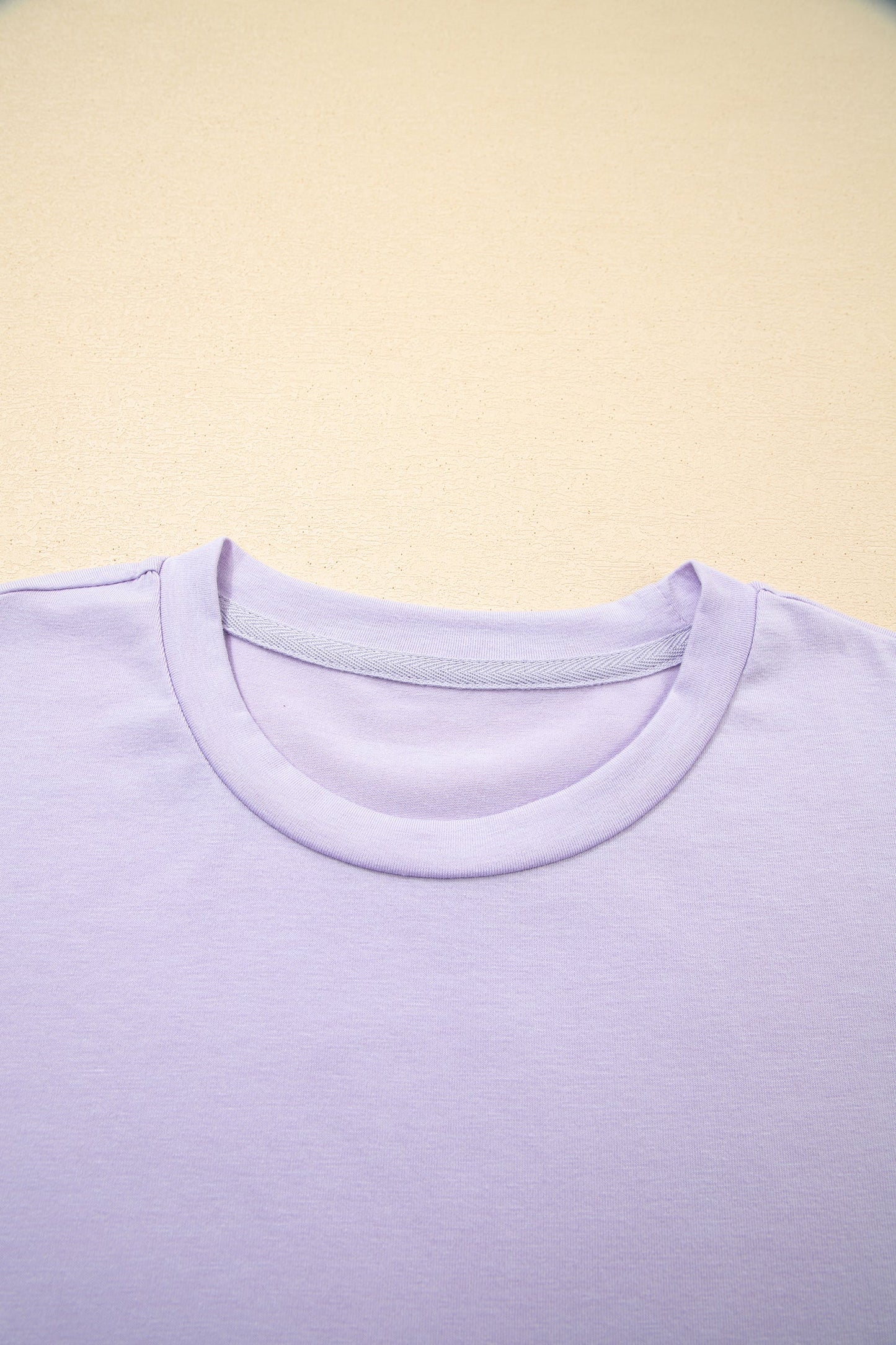 Solid Short Sleeve Crew Neck Tee