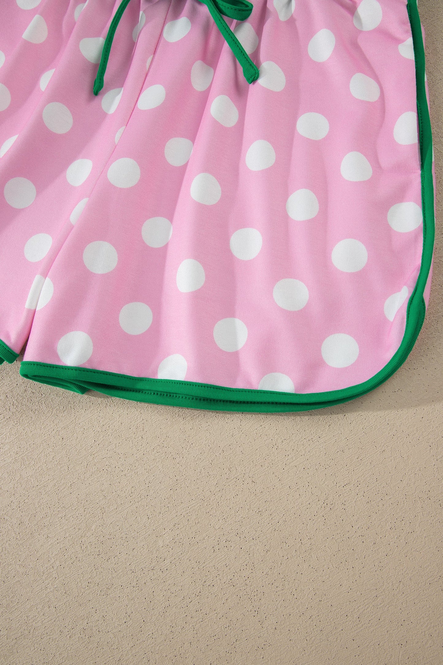 Polka Dot Contrast Trim Top & Short Set