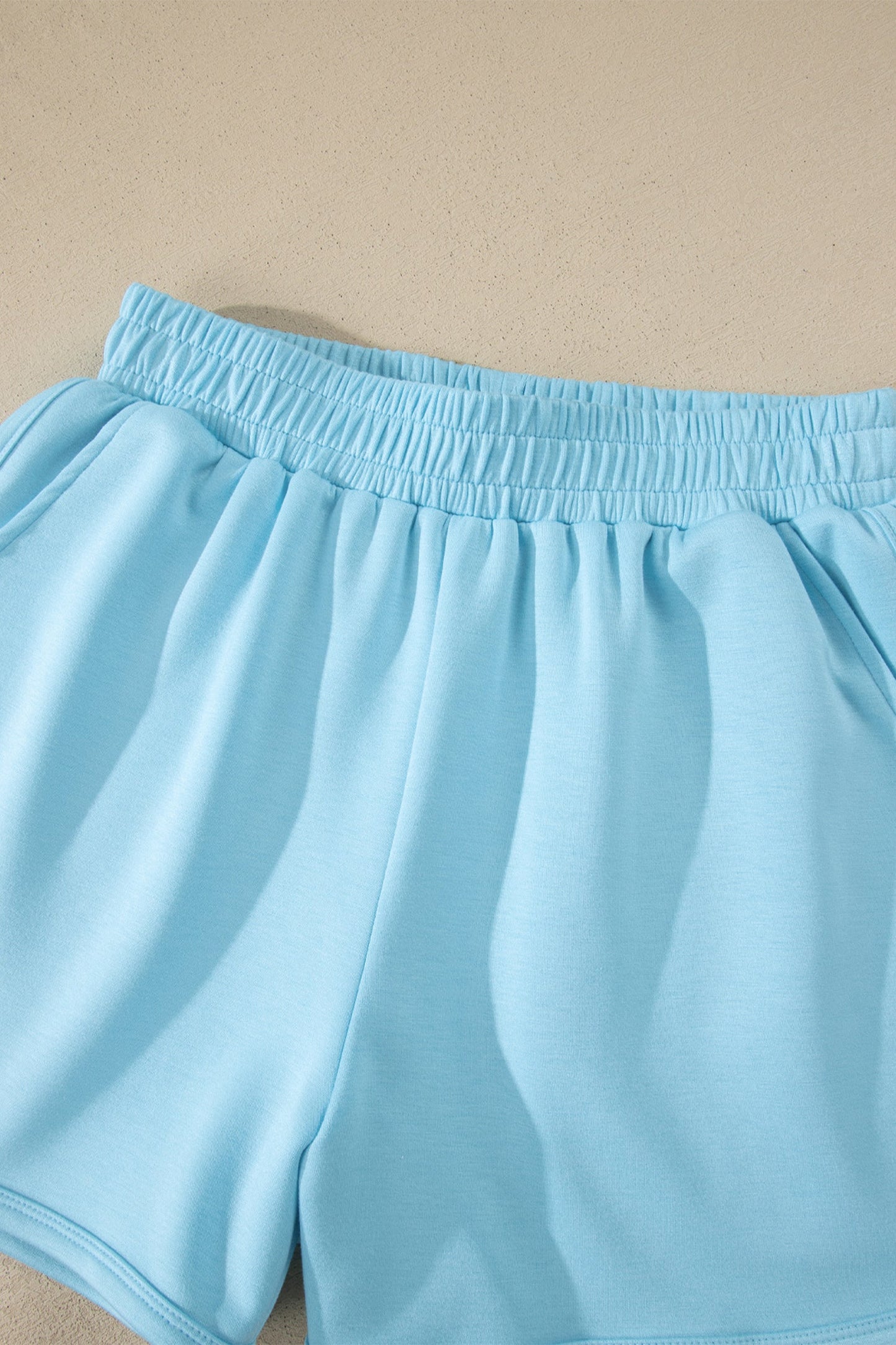 Mock Neck Exposed Seam Tunic Top & Shorts Set
