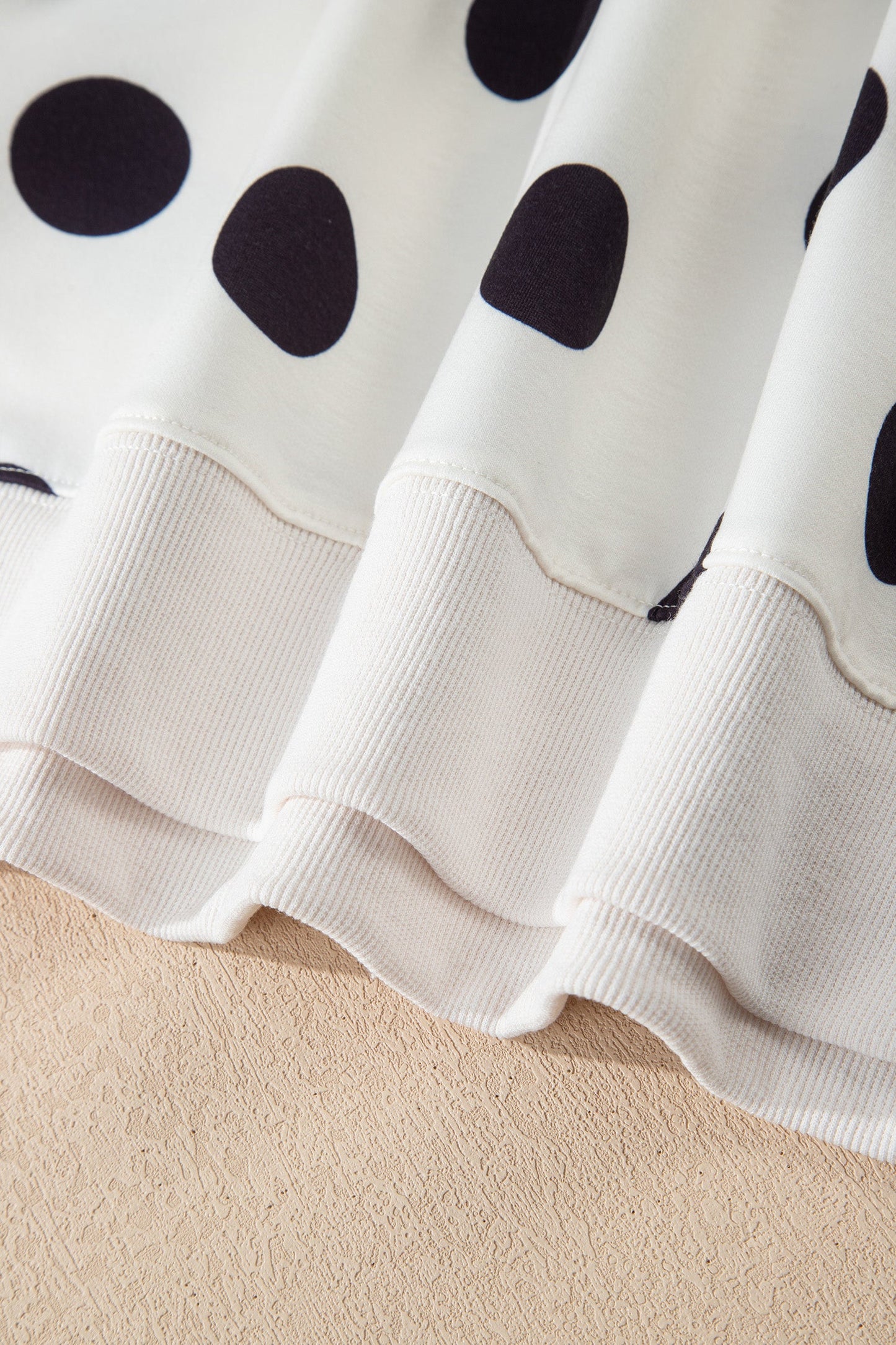 Polka Dot Pullover and Drawstring Shorts Set