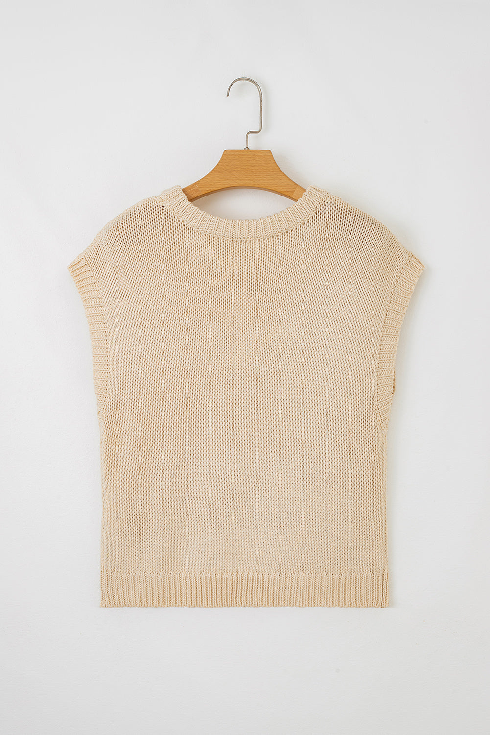 Solid Bow Applique Cap Sleeve Sweater