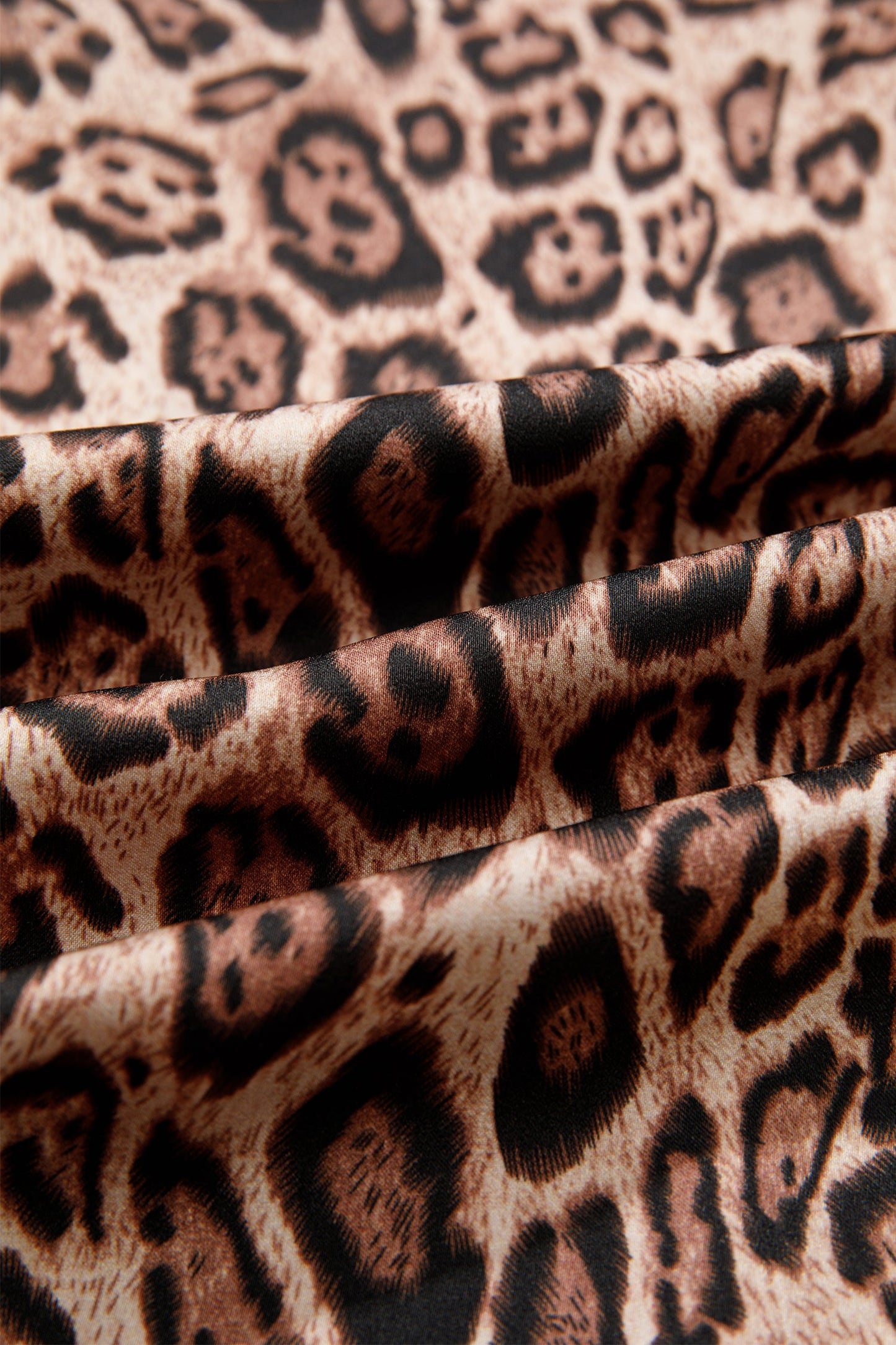 Leopard Bow-Tie Puff Sleeve Blouse