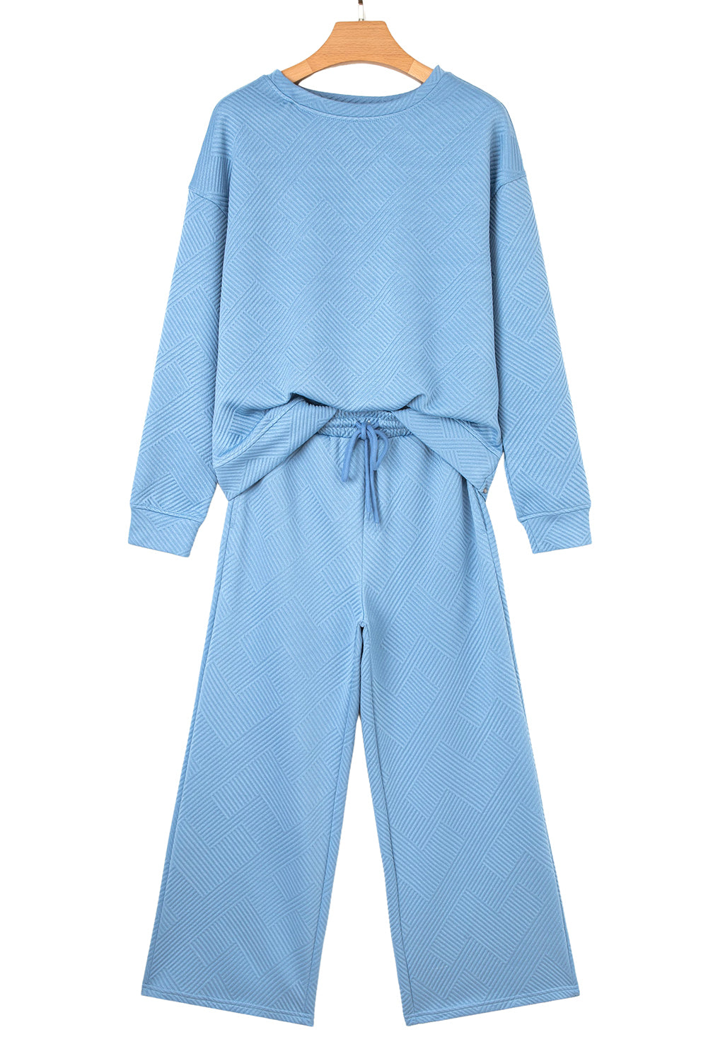 Floral Patchwork Pullover and Sweatpants Lounge Set