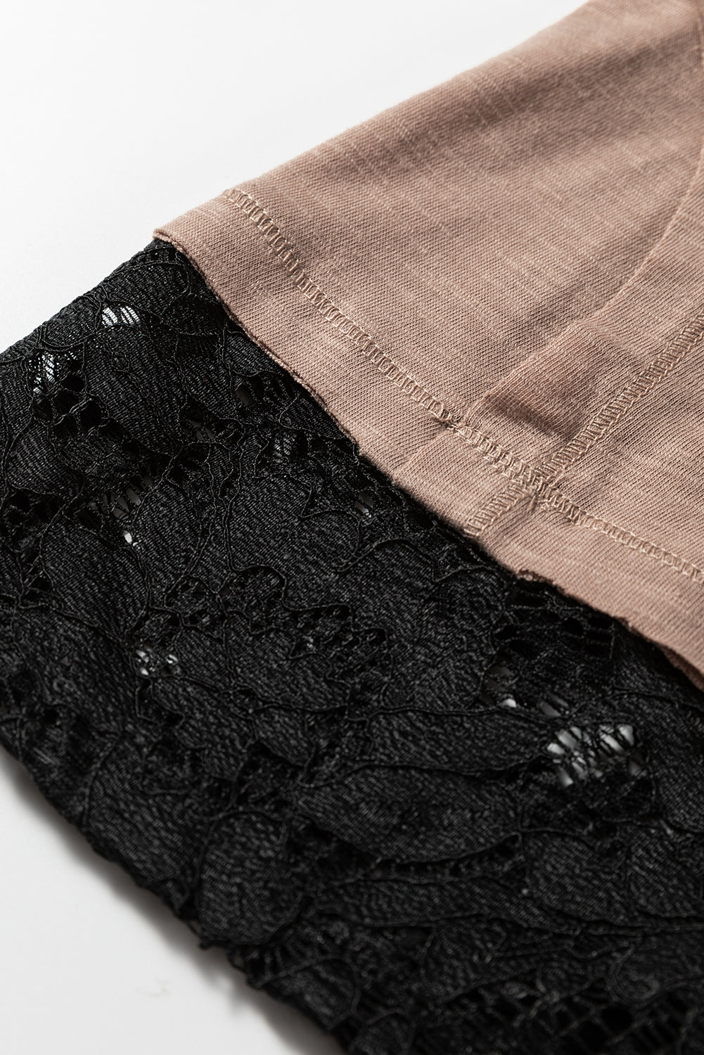 Lace Patchwork Long Sleeve Top