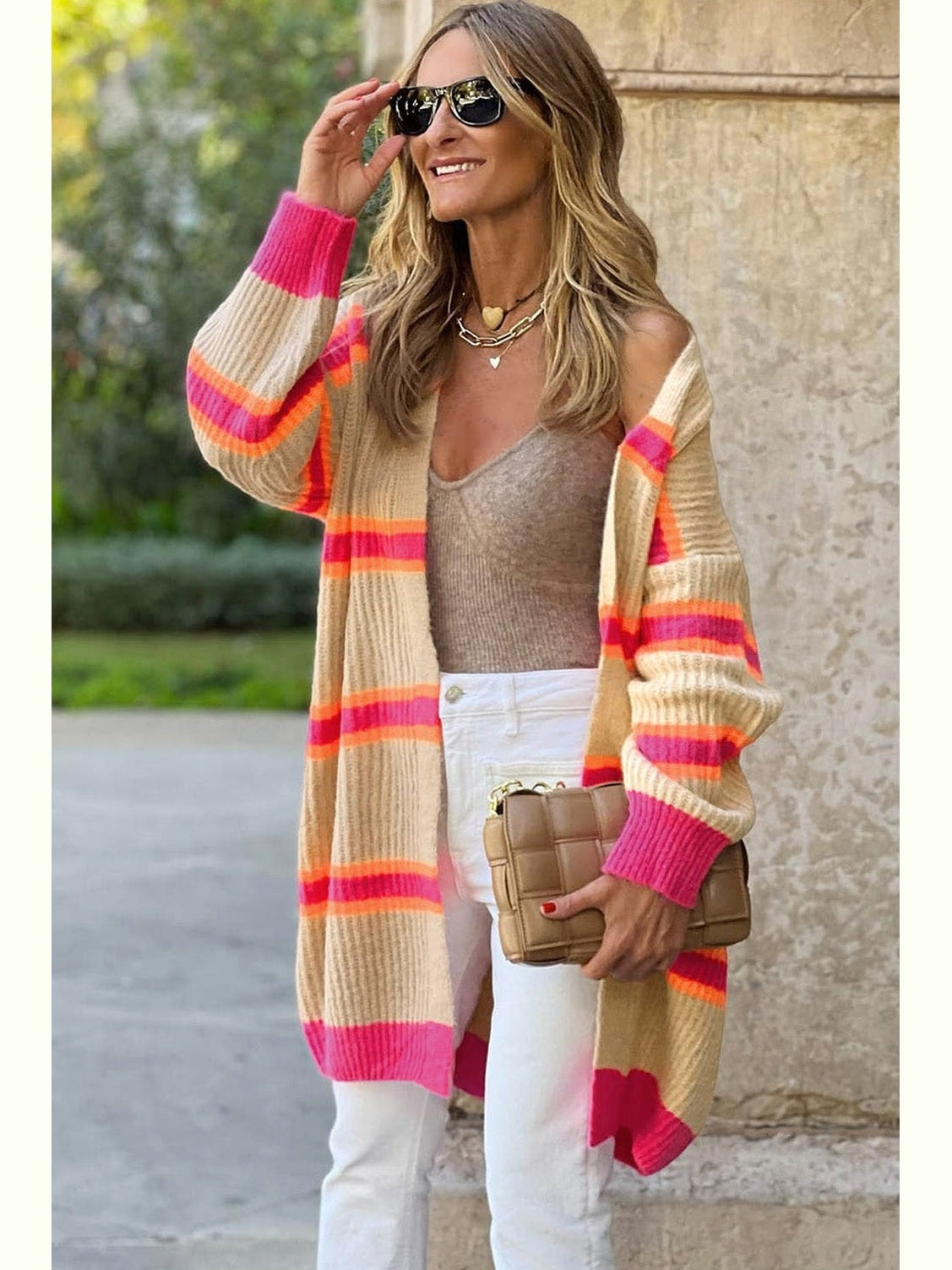 Women Ribbed Long Sleeve Cardigan Sweater