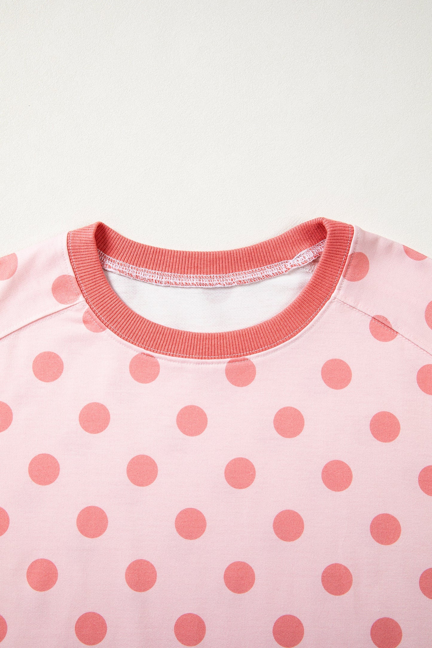 Colorblock Polka Dot Short Sleeve Tee