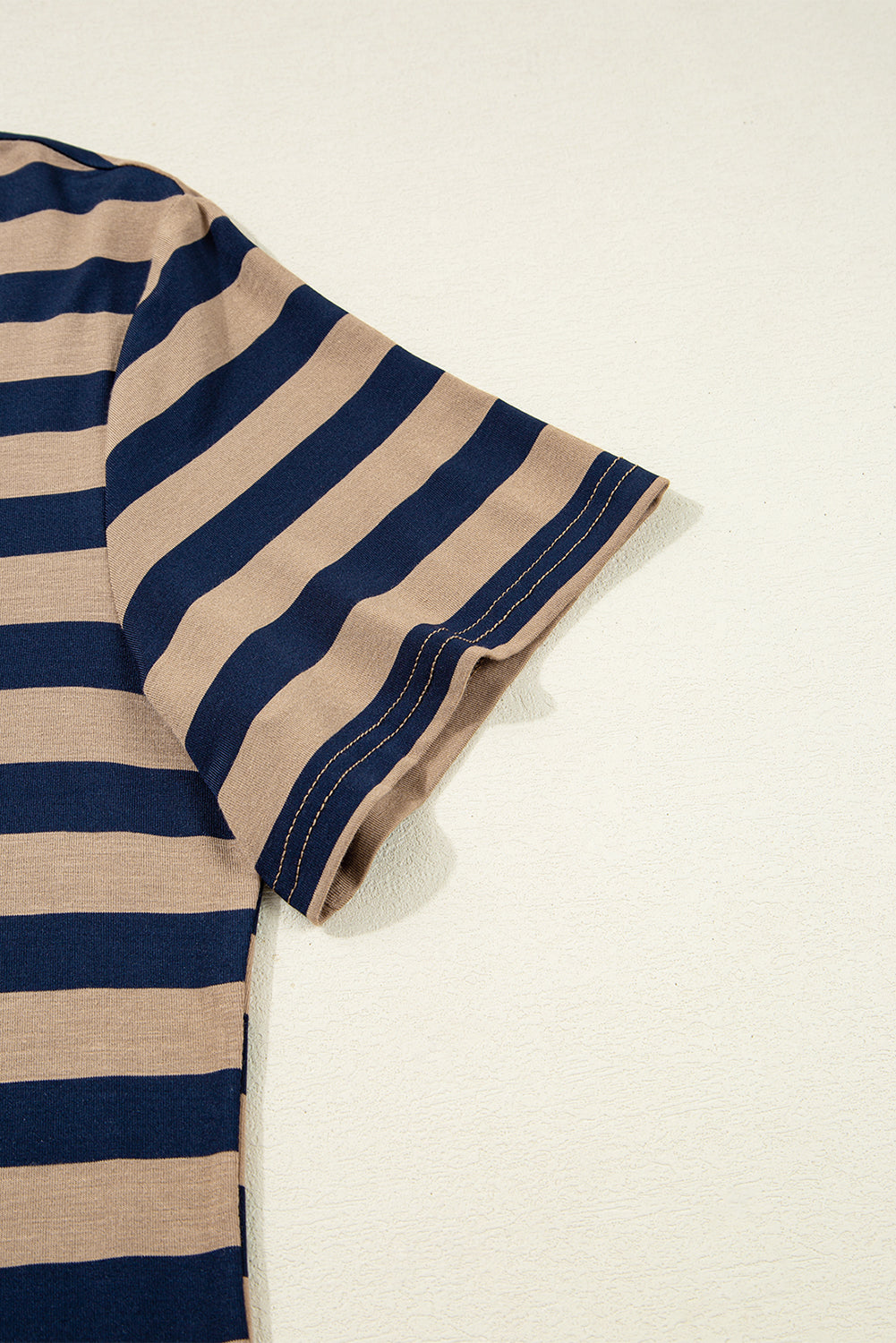Stripe V-Neck Side Slit Maxi Dress
