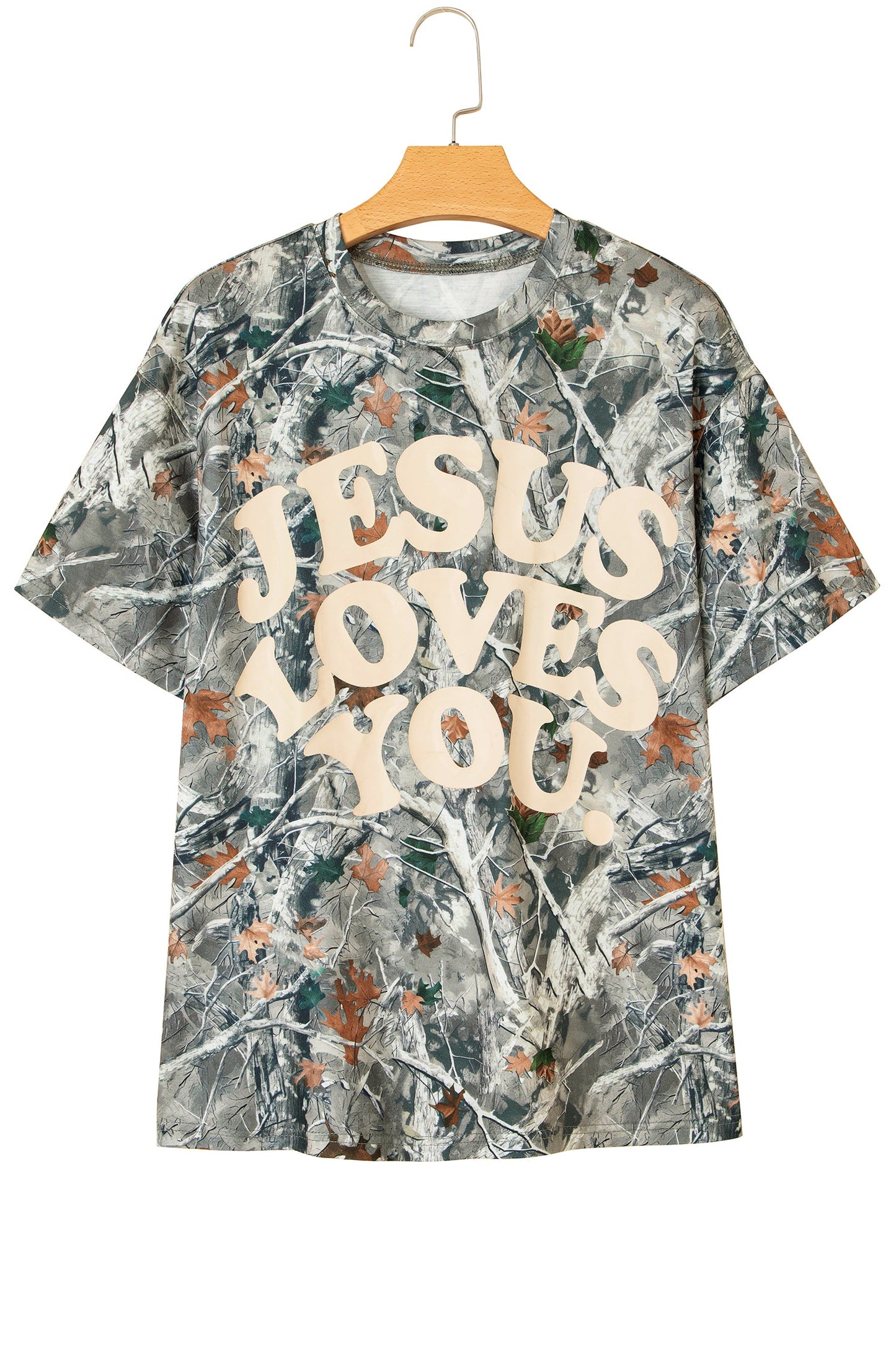 Love Like Jesus Camo Woodland Tee