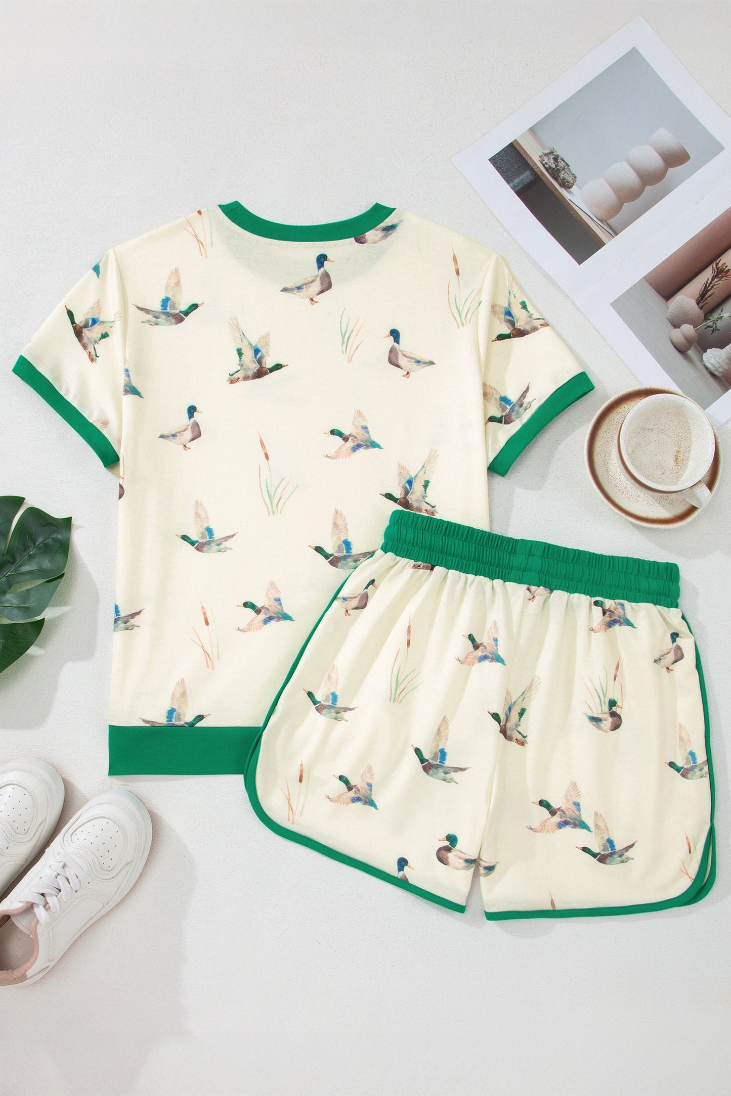 Mallard Colorblock Trim Short Sleeve & Short Set