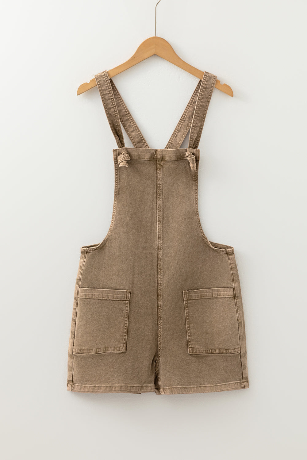 Denim Knotted Straps Romper