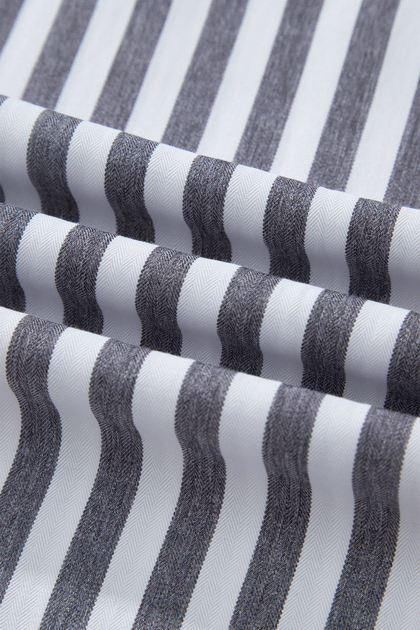 Stripe Shirred High Waist Wide Leg Pants