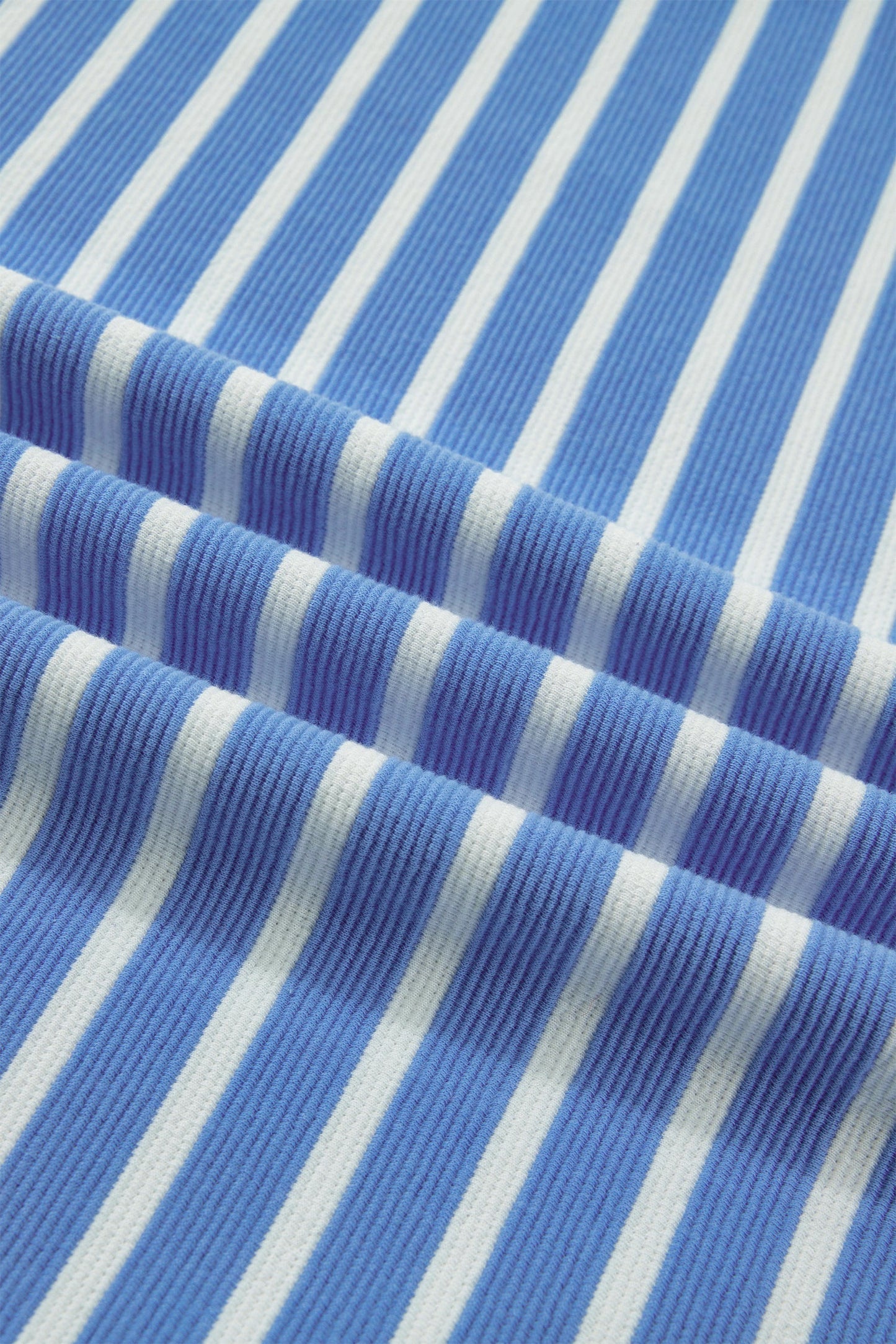 Stripe Contrast Trim Short Sleeve Top