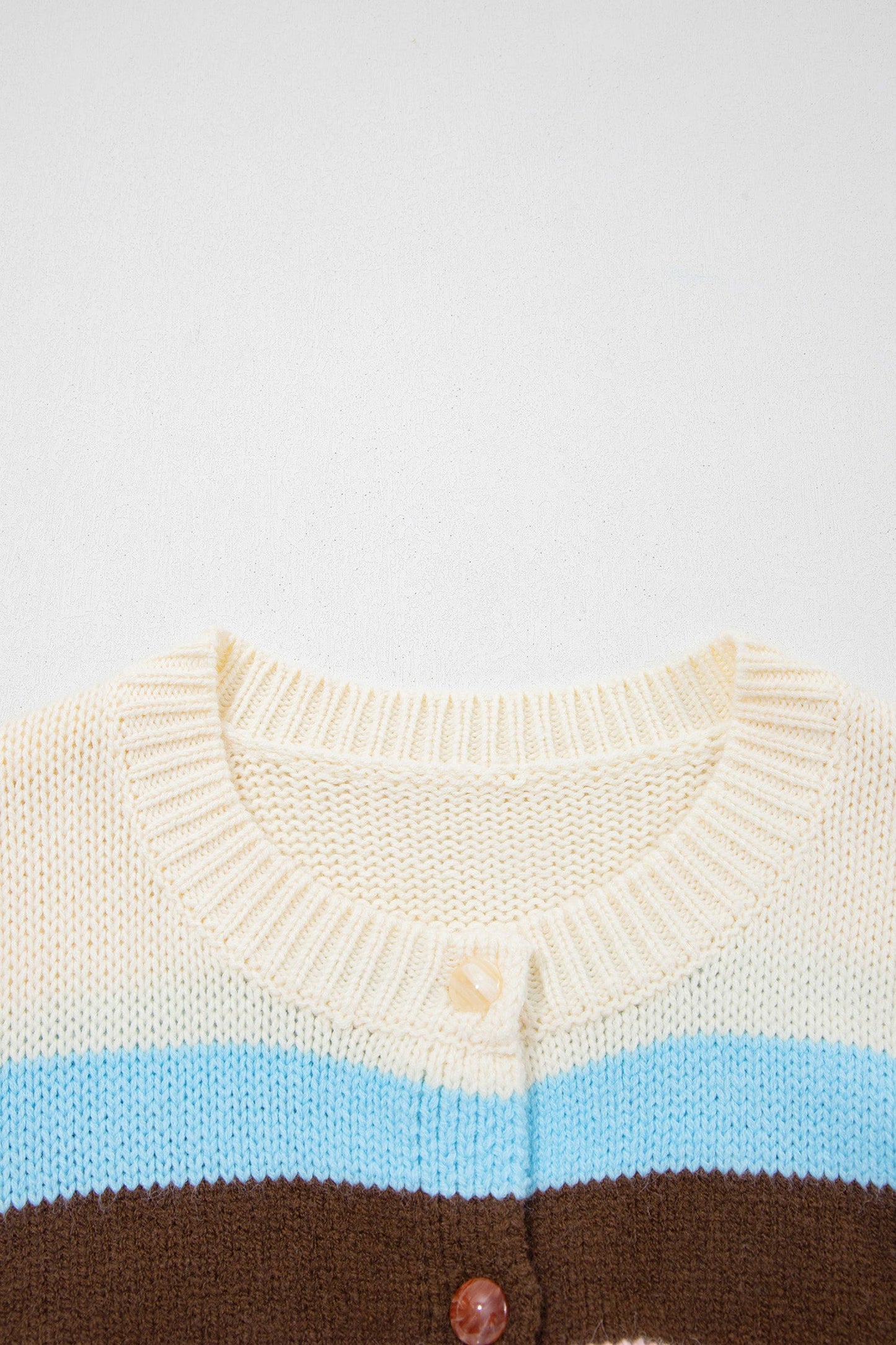 Stripe Colorblock Long Sleeve Drop Shoulder Cardigan