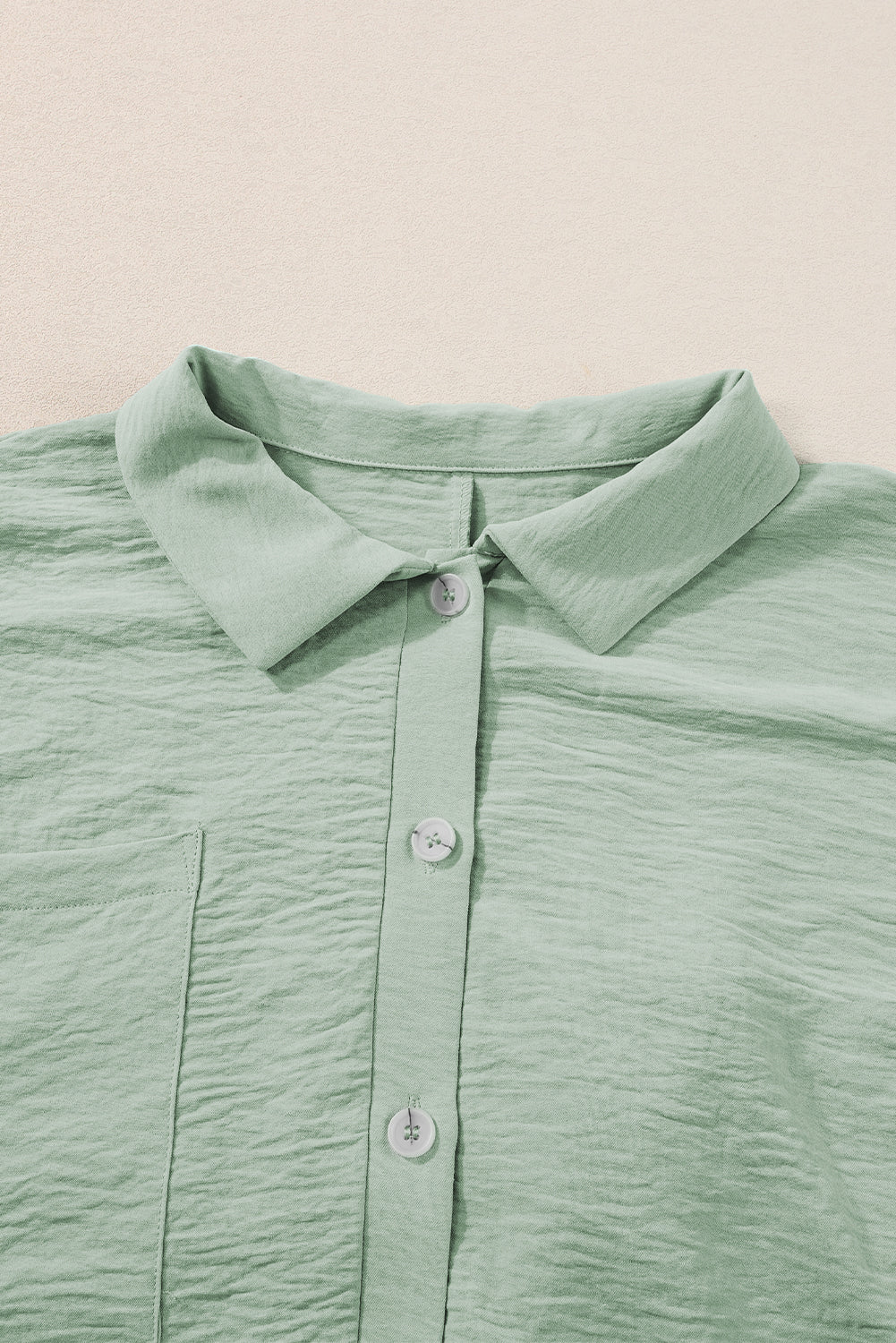 Half Button Collared Loose Romper w/ Pockets