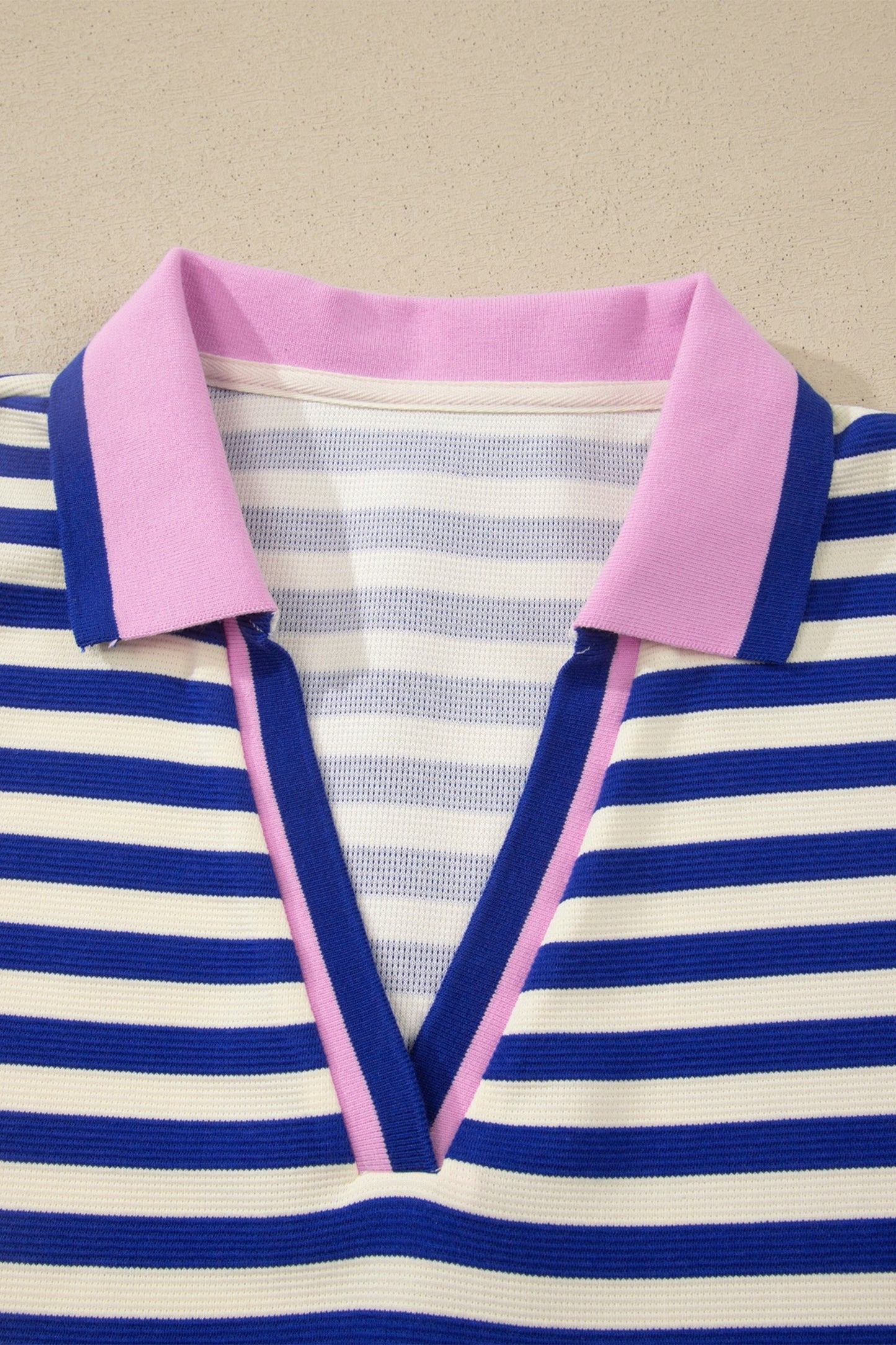 Plus Size Stripe Colorblock Short Sleeve Mini Dress