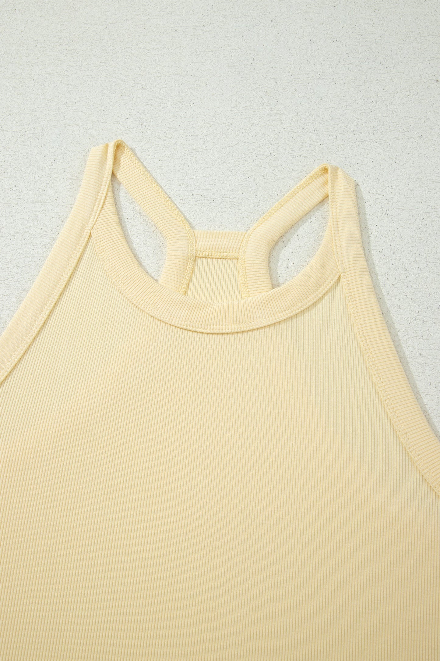 Solid Ribbed Tank Top & Sweatpants Set