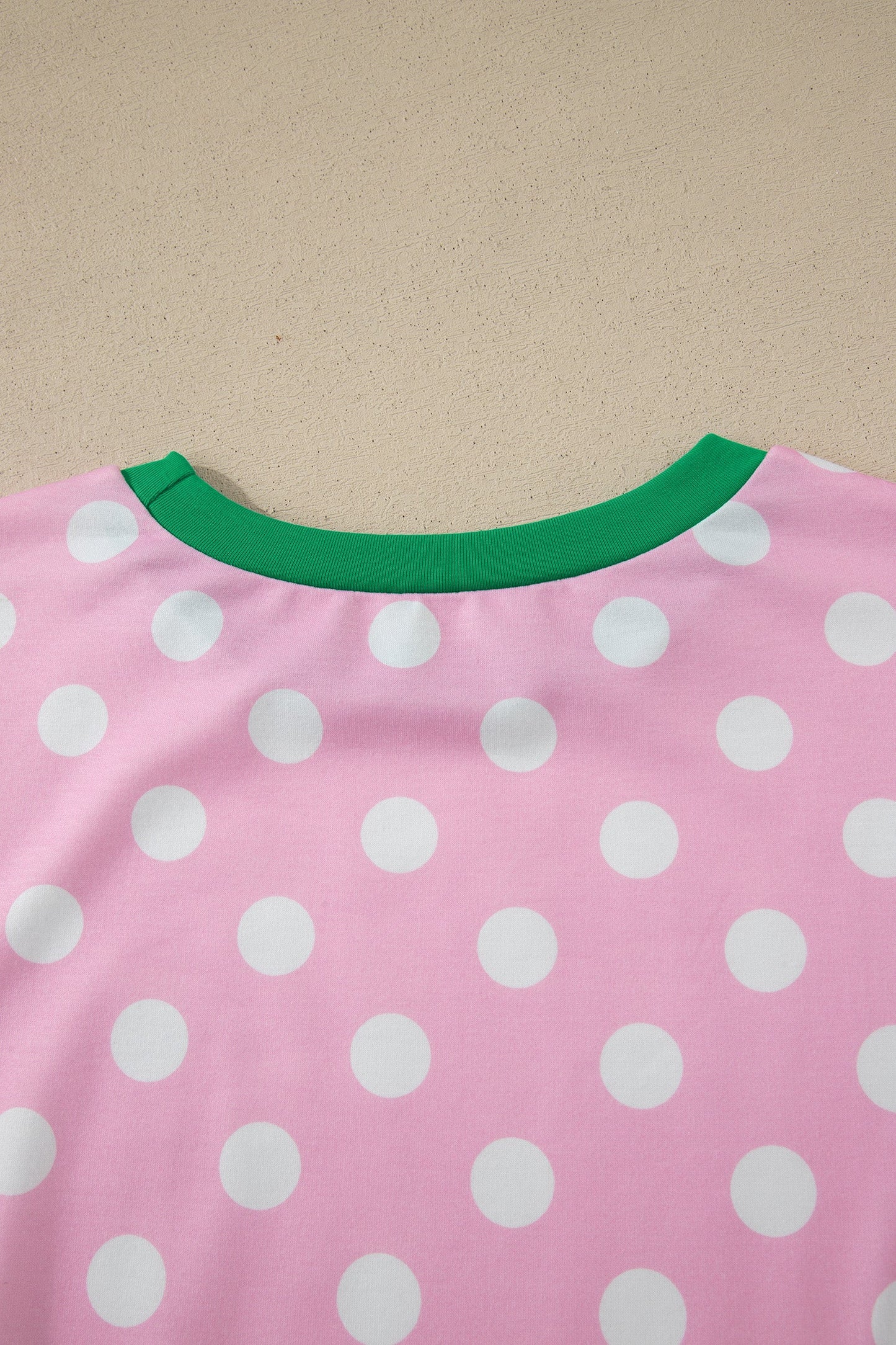 Polka Dot Contrast Trim Top & Short Set