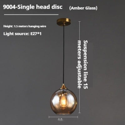 Dining Room Chandelier Bedroom Bedside Glass Chandelier