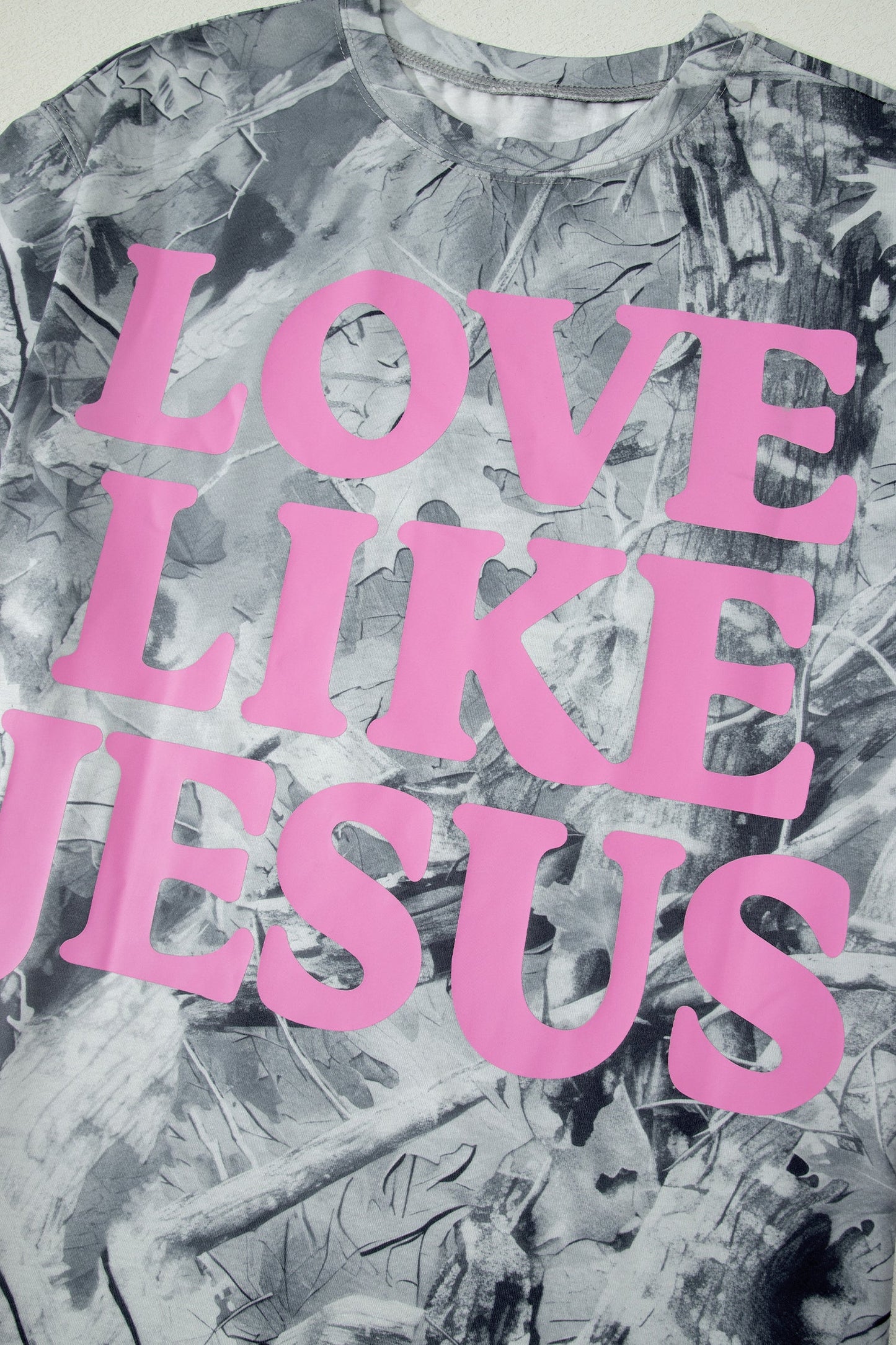 Love Like Jesus Camo Woodland Tee