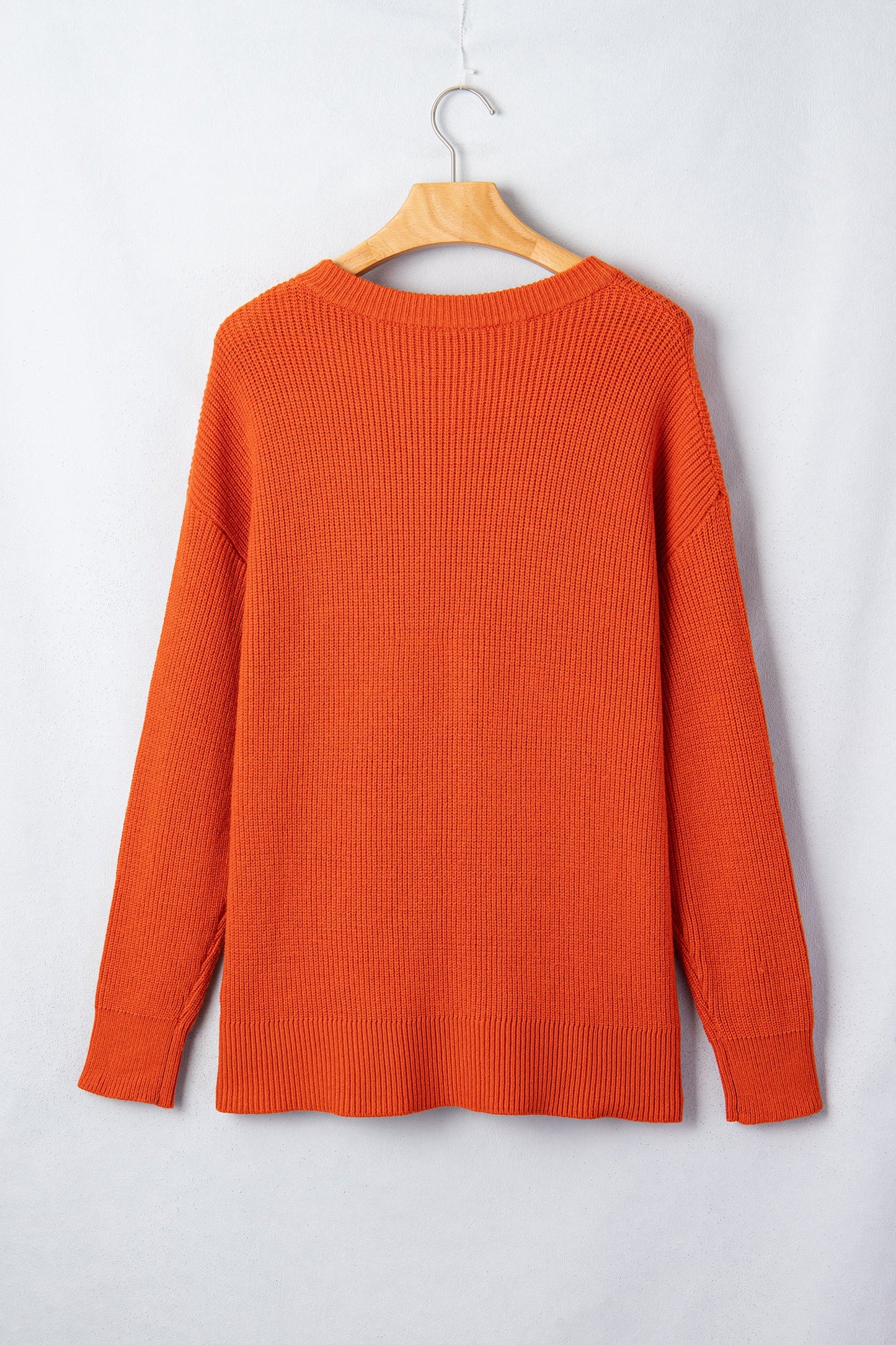 Halloween Drop Shoulder Long Sleeve Round Neck Sweater