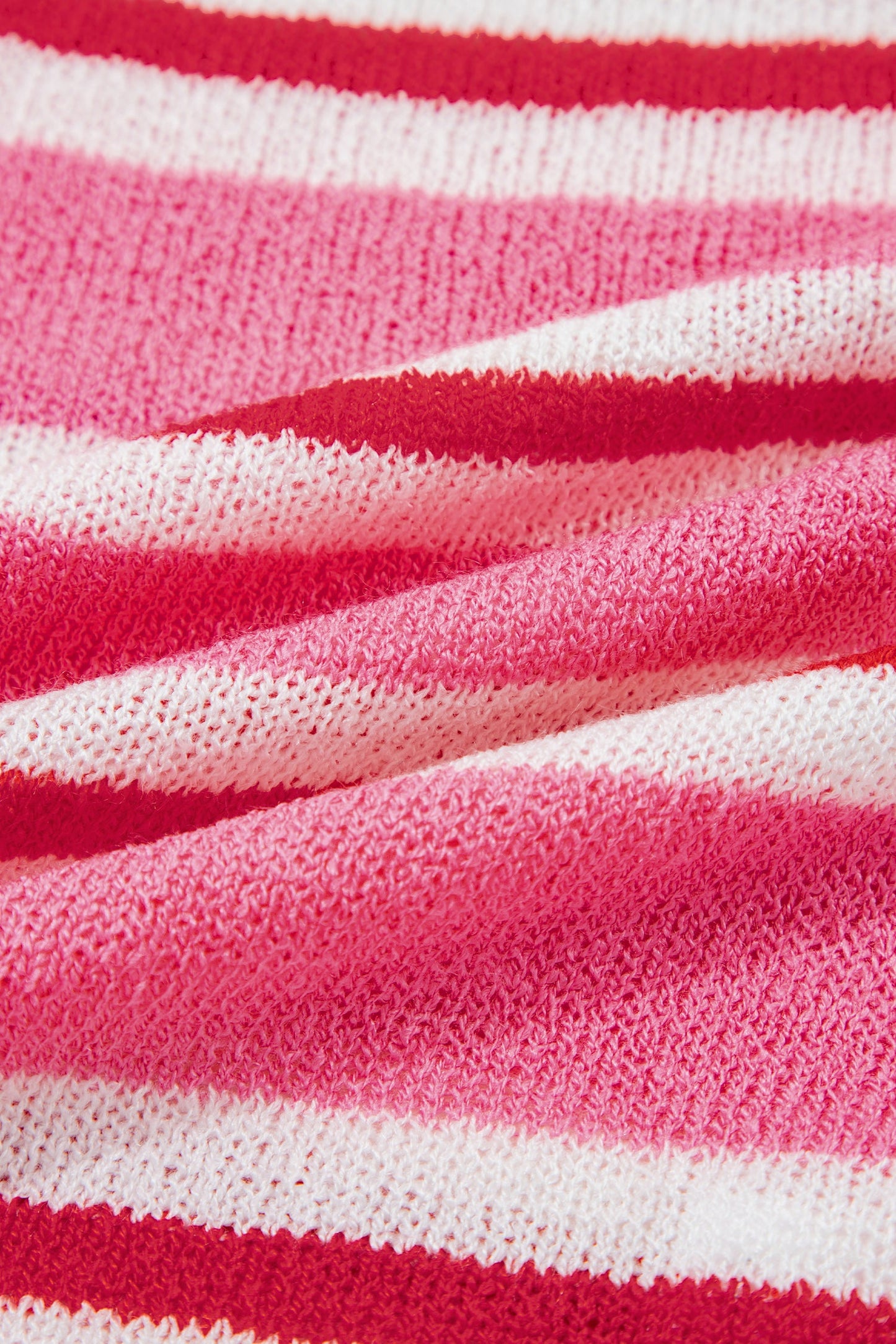 Stripe Drop Shoulder Buttoned Knit Cardigan