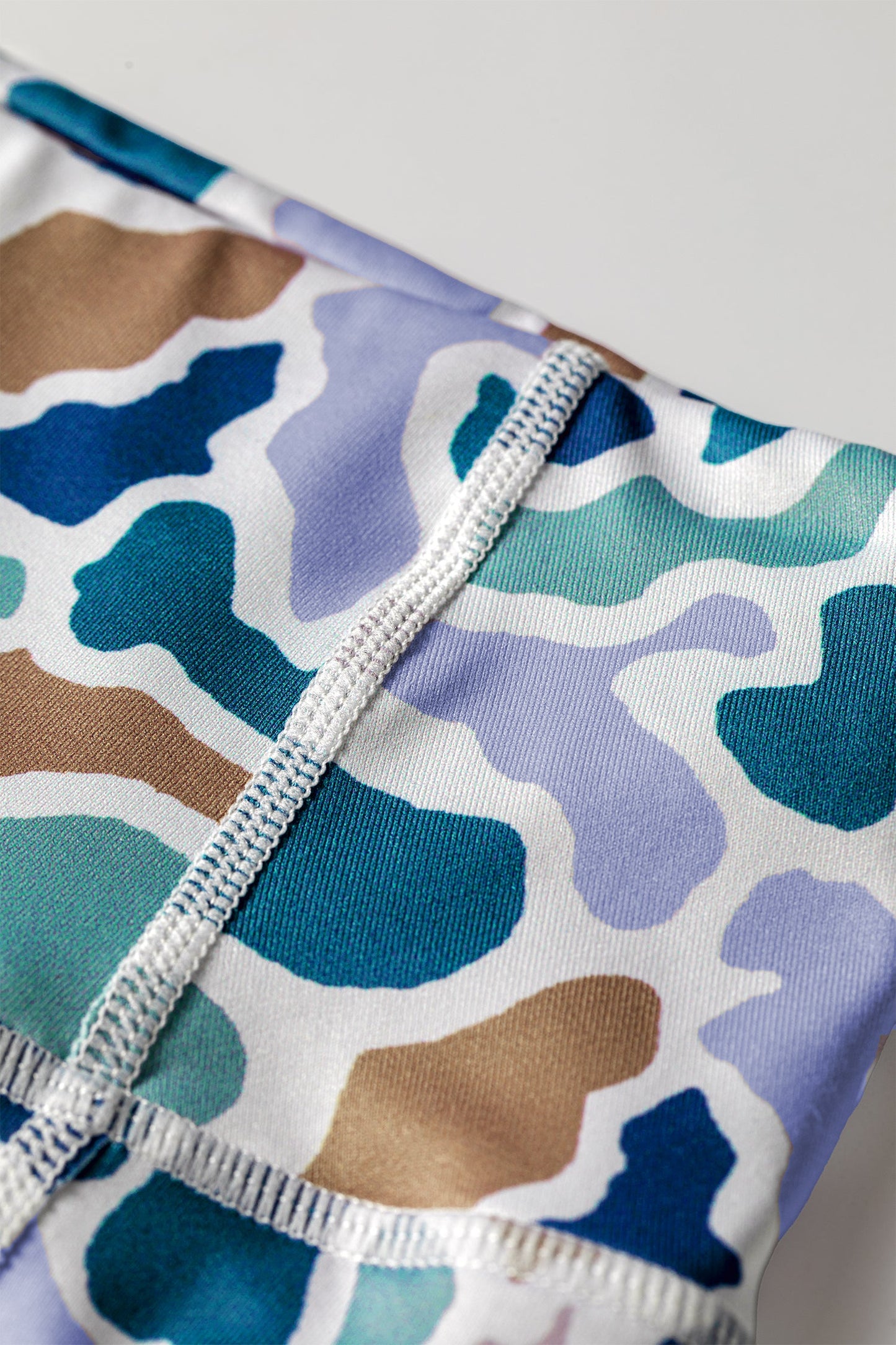 Abstract Camo Side Pocket Biker Shorts