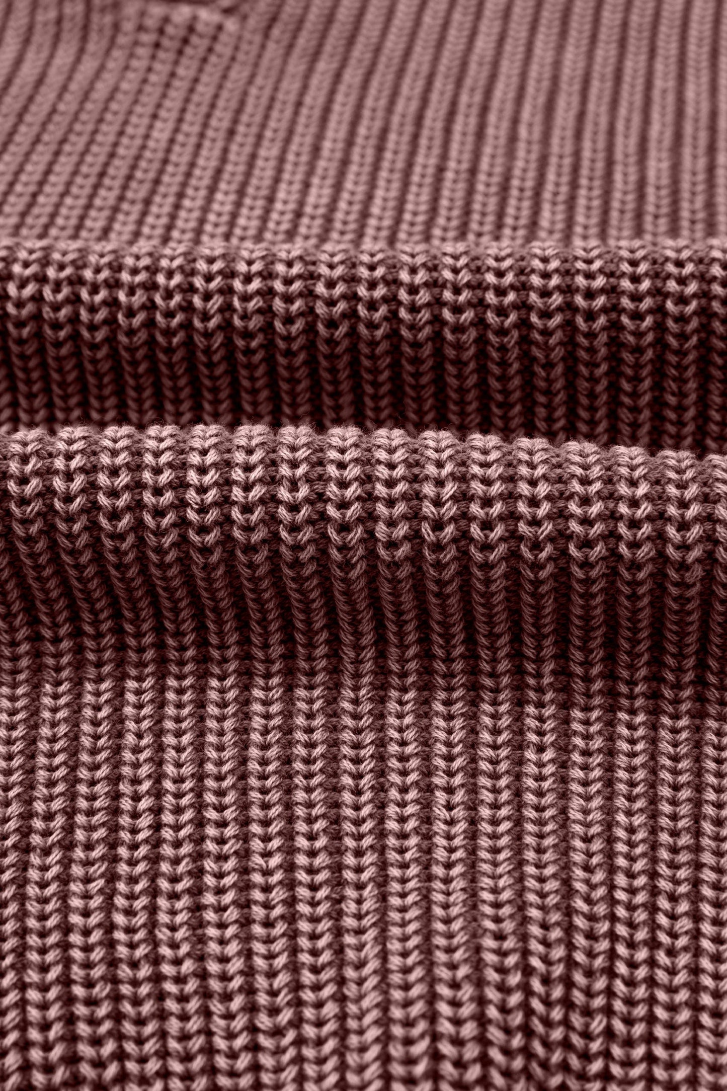 Mineral Wash Buttoned Polo Collar Knit Sweater