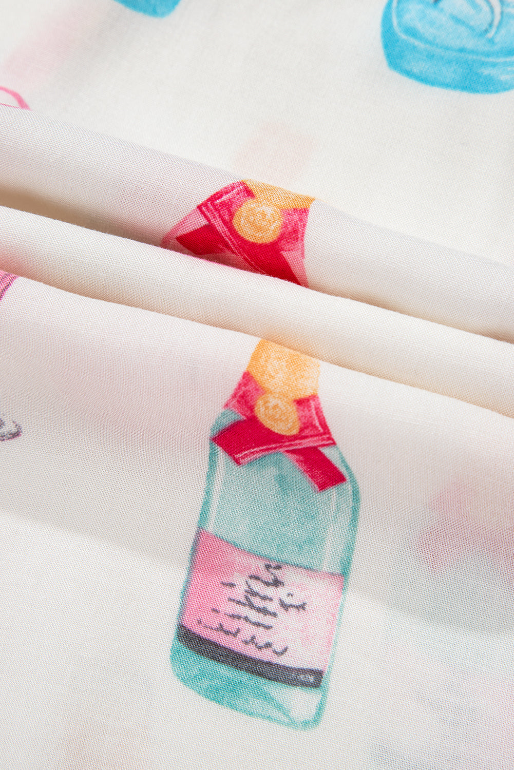 Plus Size Valentine Champagne Bow Tie Pajama Set