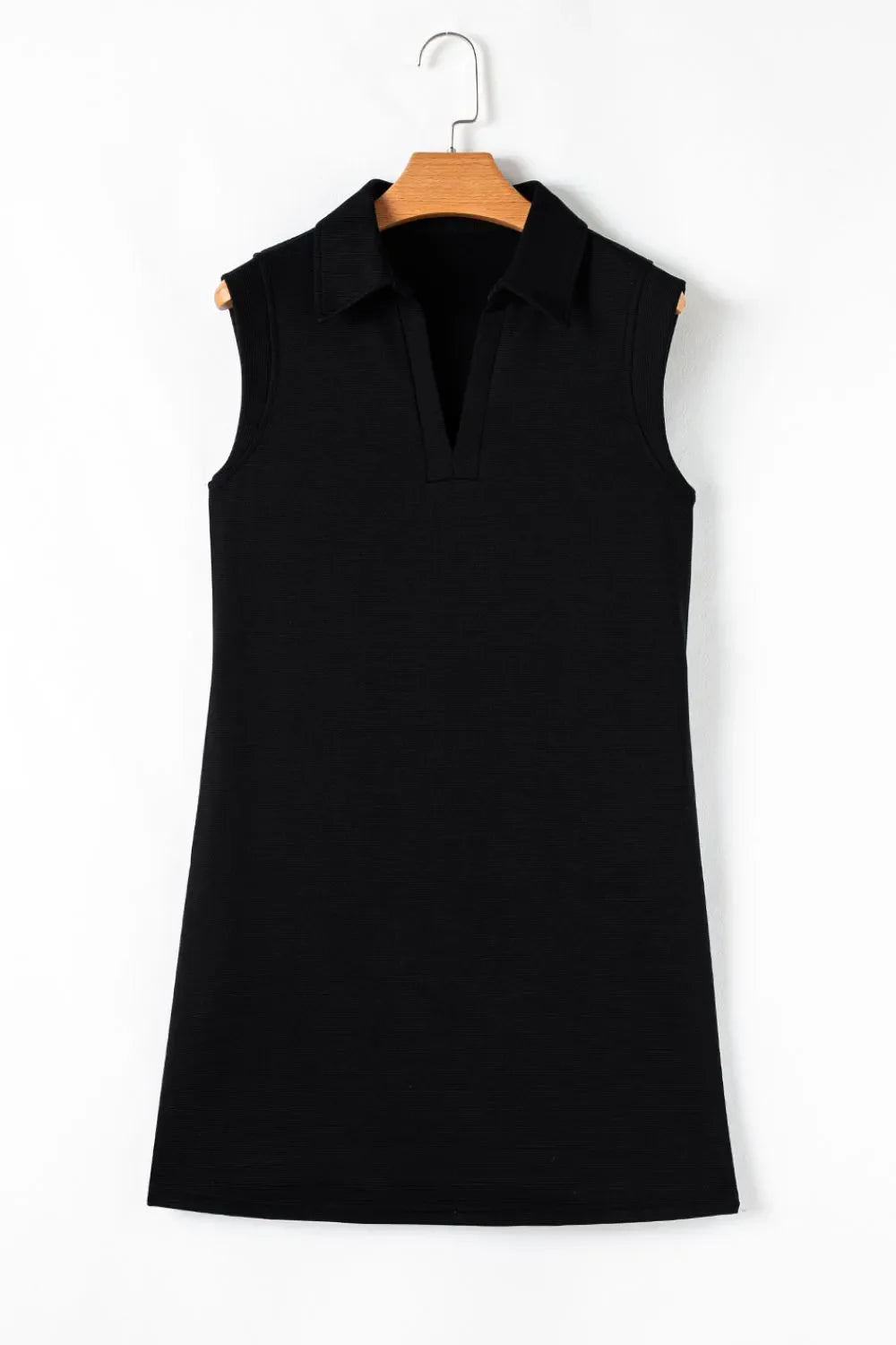 Notched Sleeveless Mini Dress