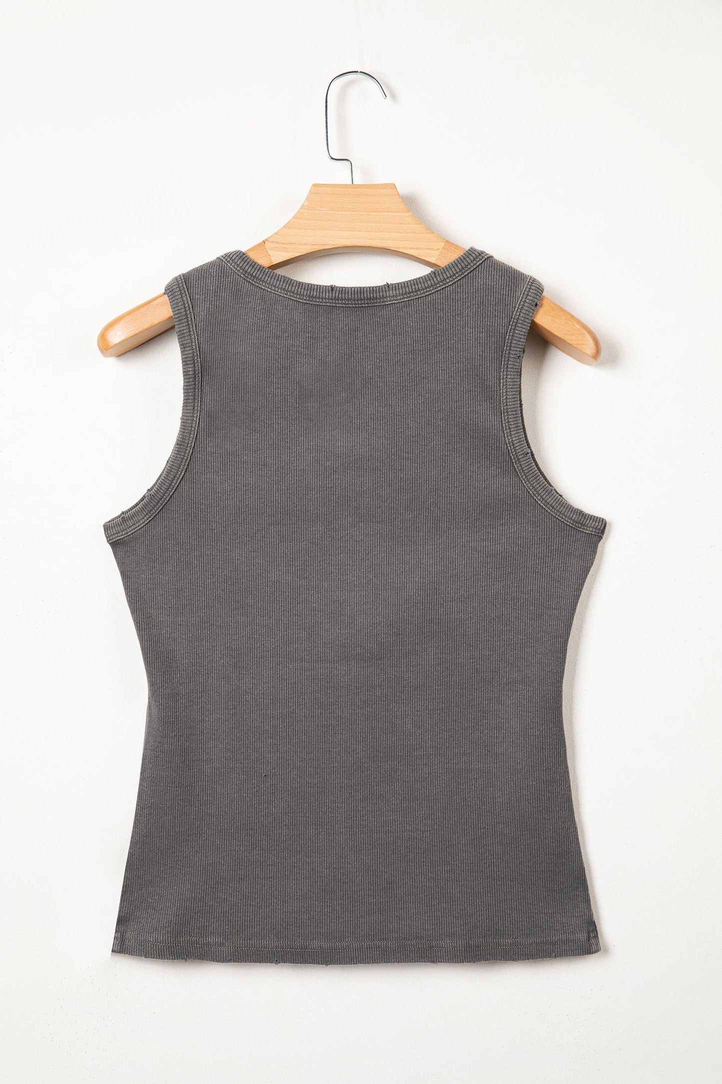 Solid Distressed Ribbed Mineral Wash Tank
