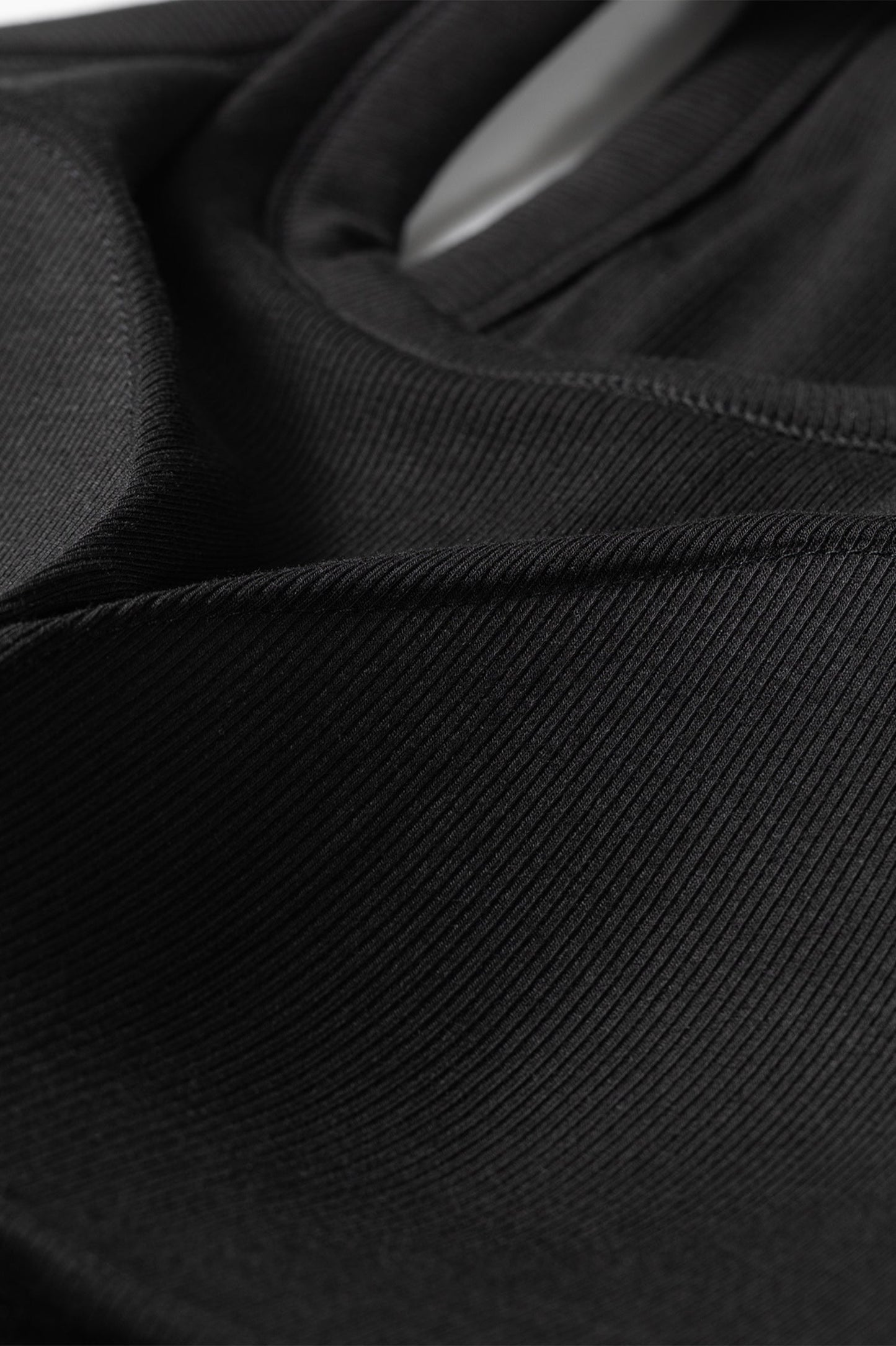 Solid Ribbed Knit Padded Tank Top
