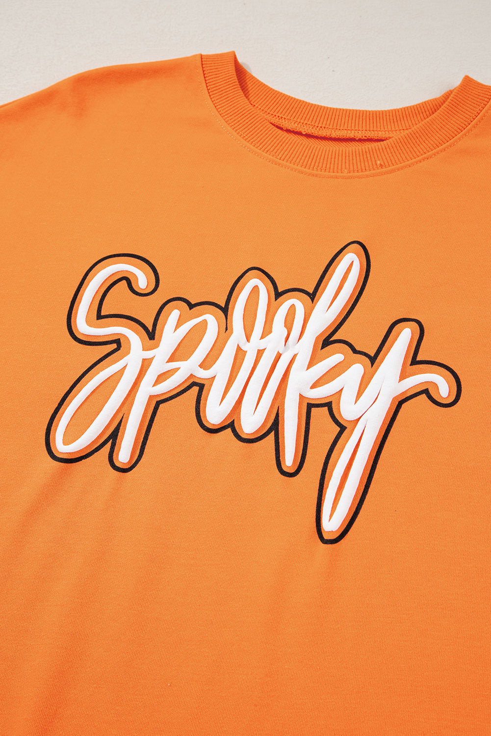 Halloween Spooky Graphic Print Crew Neck Sweatshirt