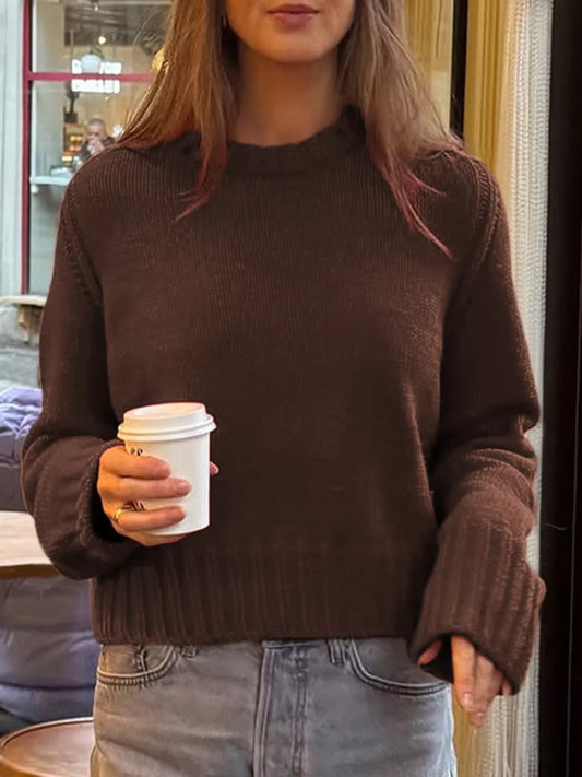 Ribbed Round Neck Sweater