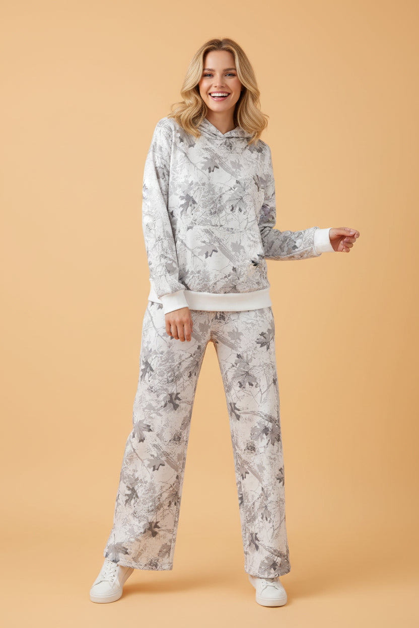 Woodland Camo Hoodie and Sweatpants Set