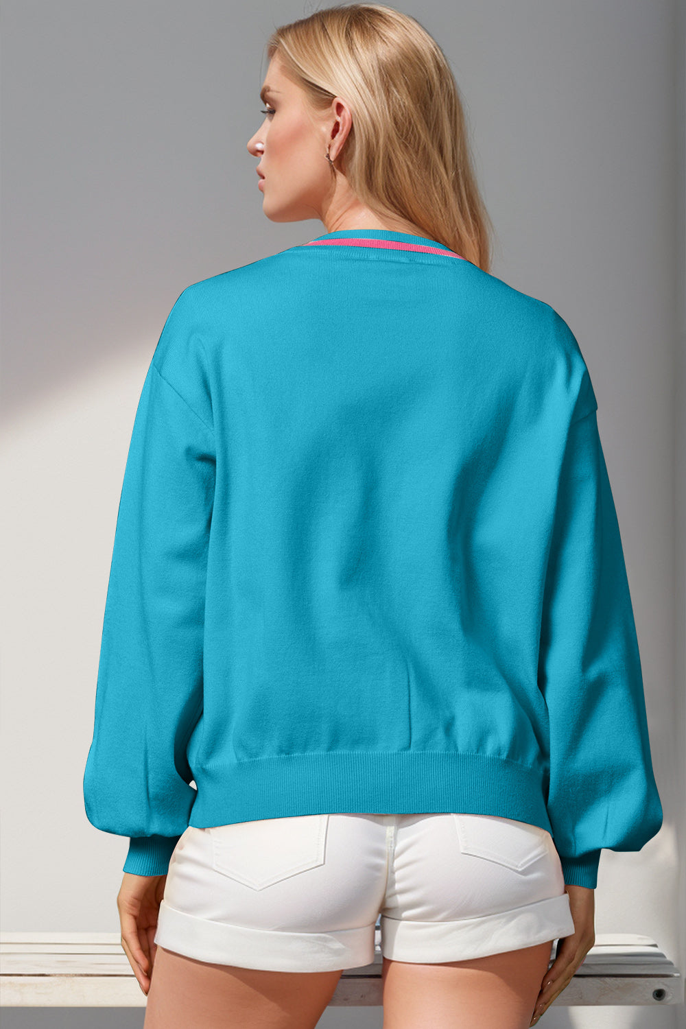 Women Double Take Full Size Nutcracker Sequin Bow Decor Christmas