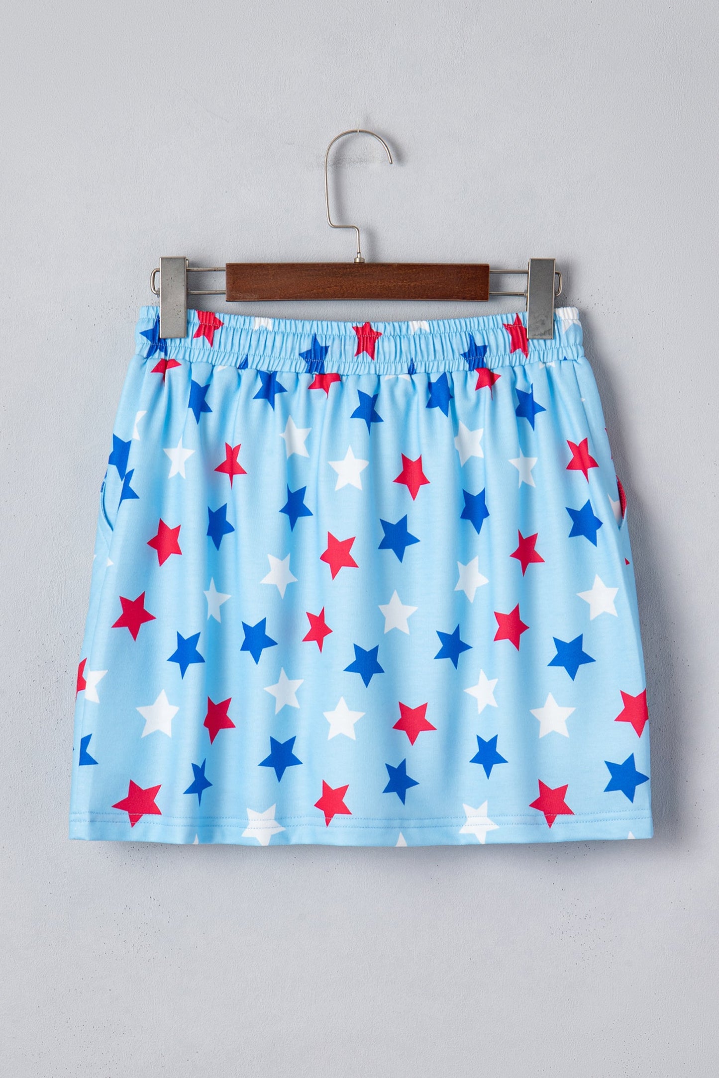 Americana Star Beaded Drawstring Mini Skort