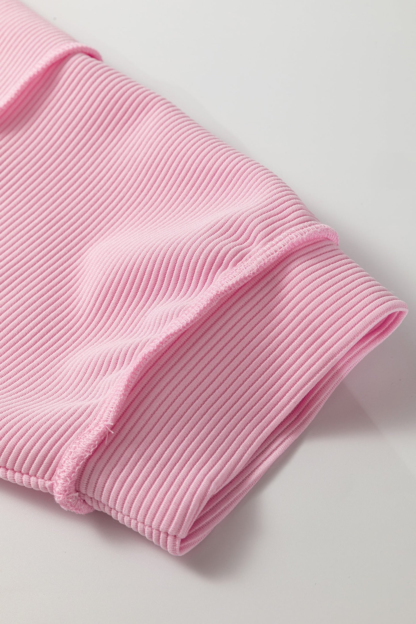 Plus Size Solid Ribbed Drop Shoulder Top