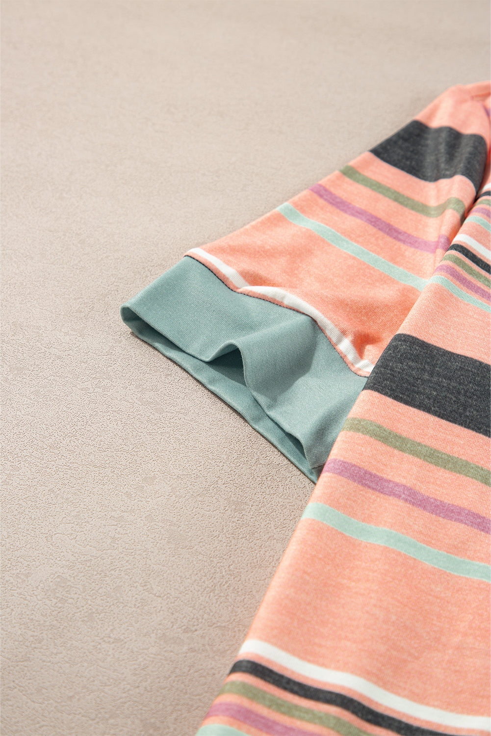 Stripe Short Sleeve Crew Neck T-Shirt