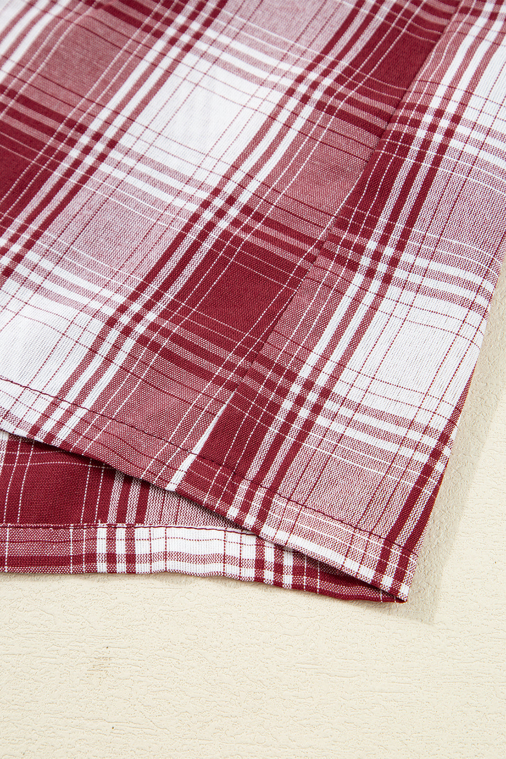 Plaid Shirt and Shorts Lounge Set