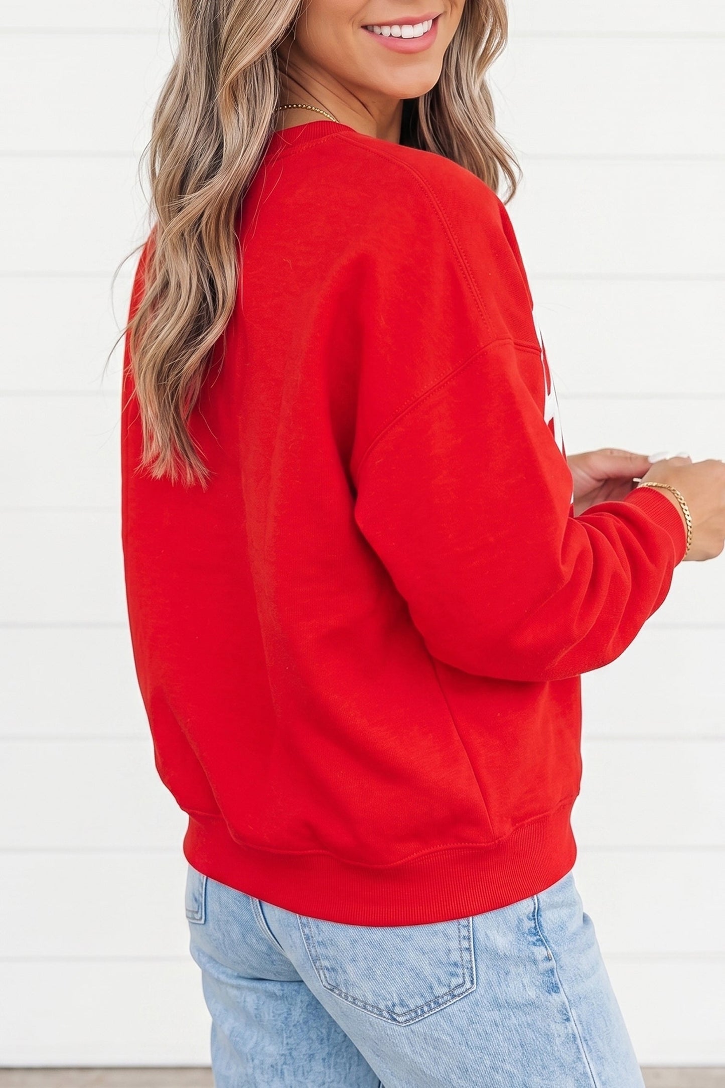 GAMEDAY Embroidered Patch Pattern Sweatshirt