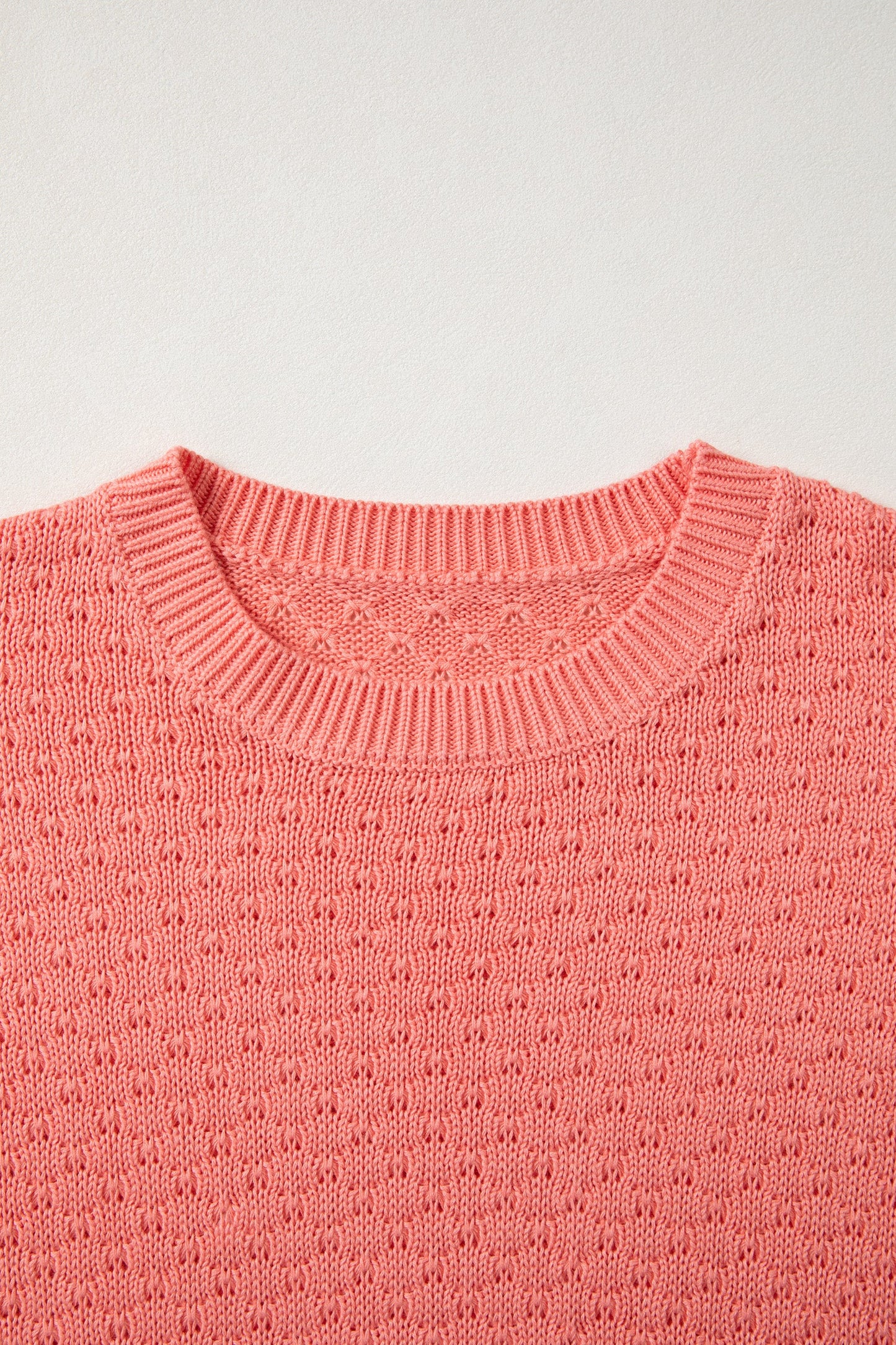 Ribbed Knit Drop Shoulder Long Sleeve Sweater