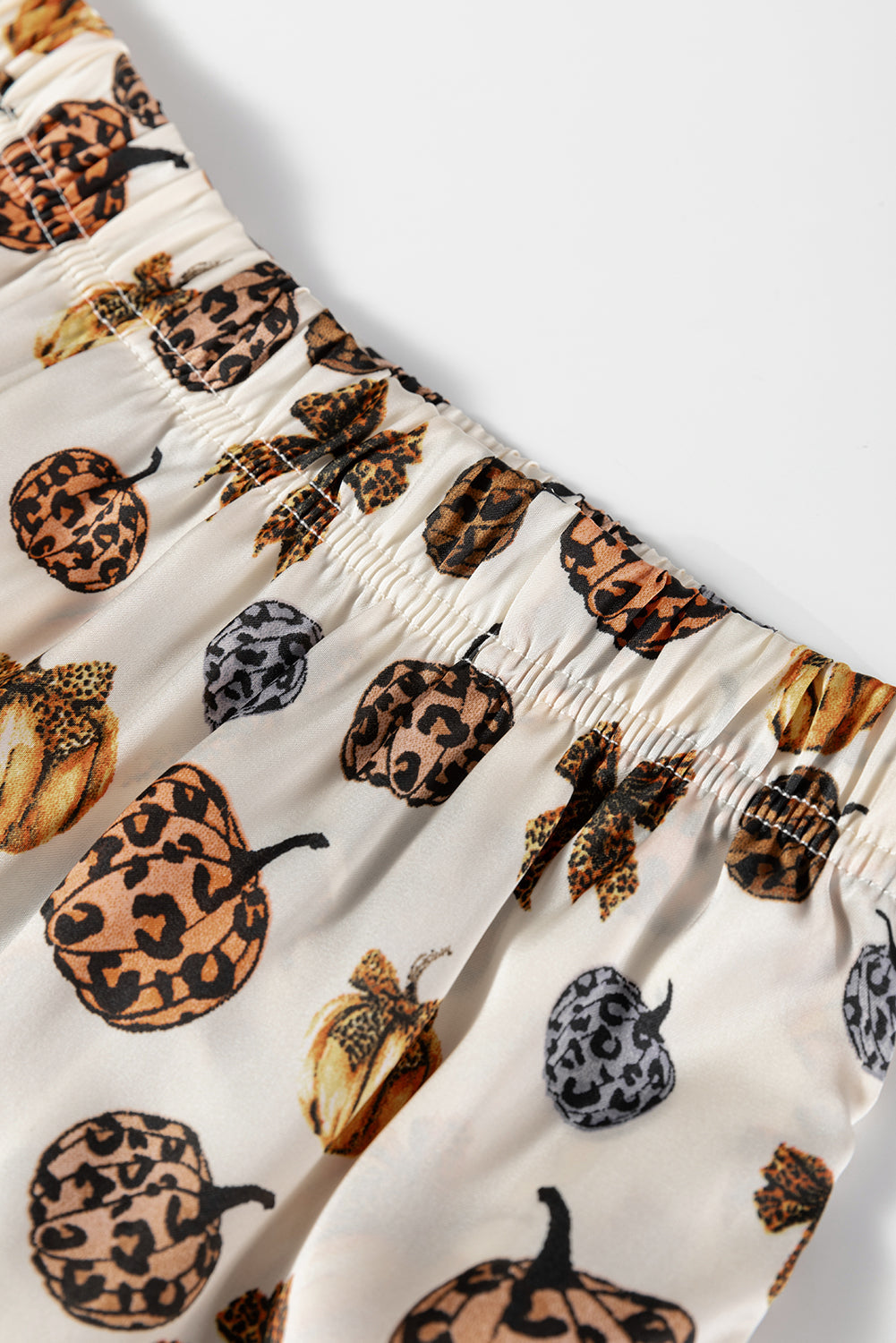 Halloween Leopard Pumpkin Top & Pants Pajama Set