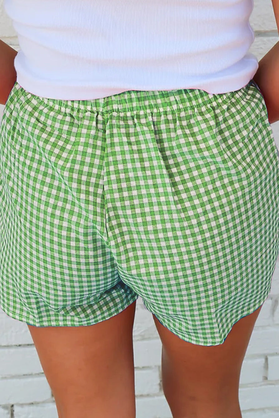 Gingham High Waist Shorts