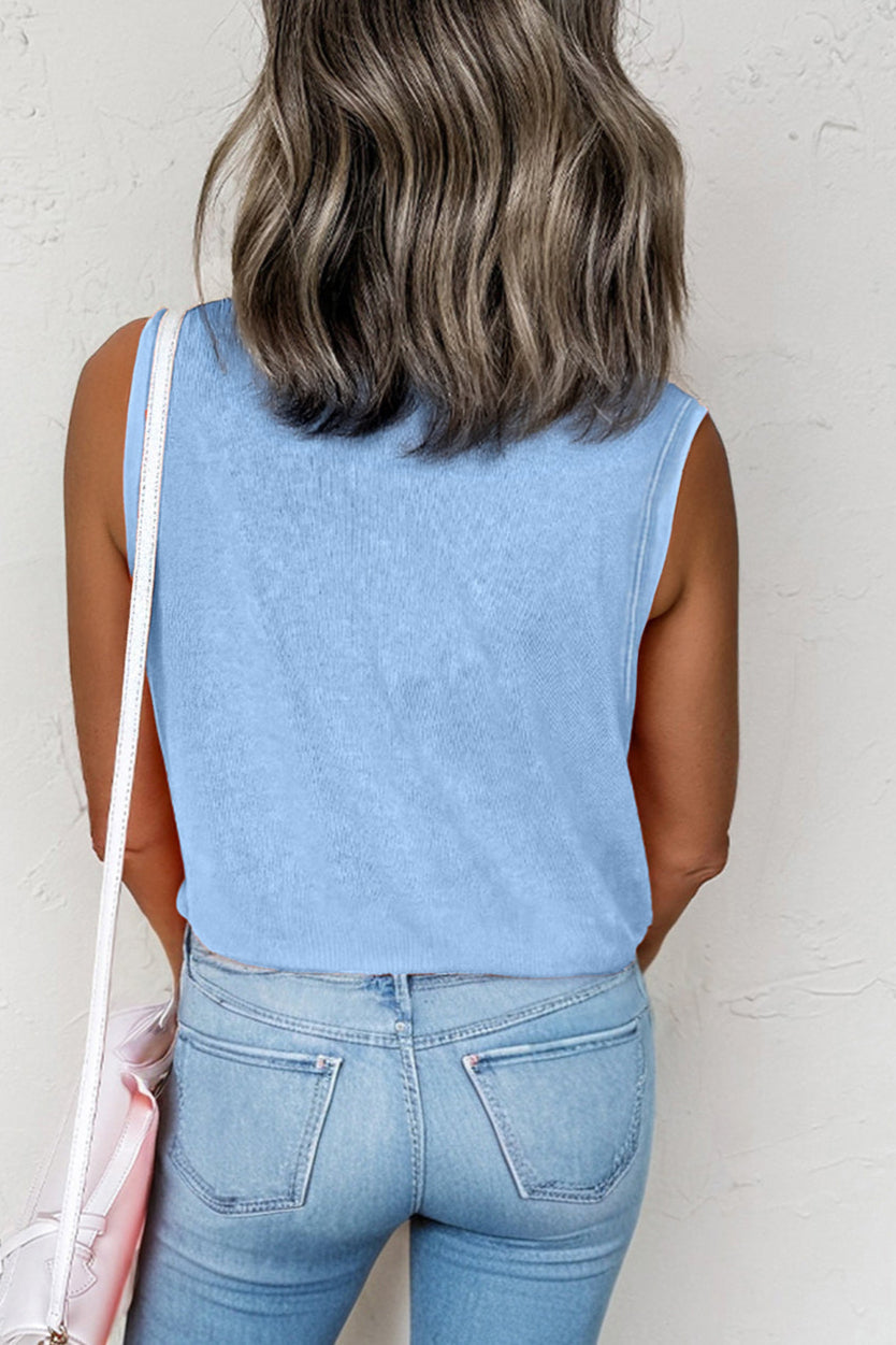 Mineral Wash Chest Pocket Tank Top
