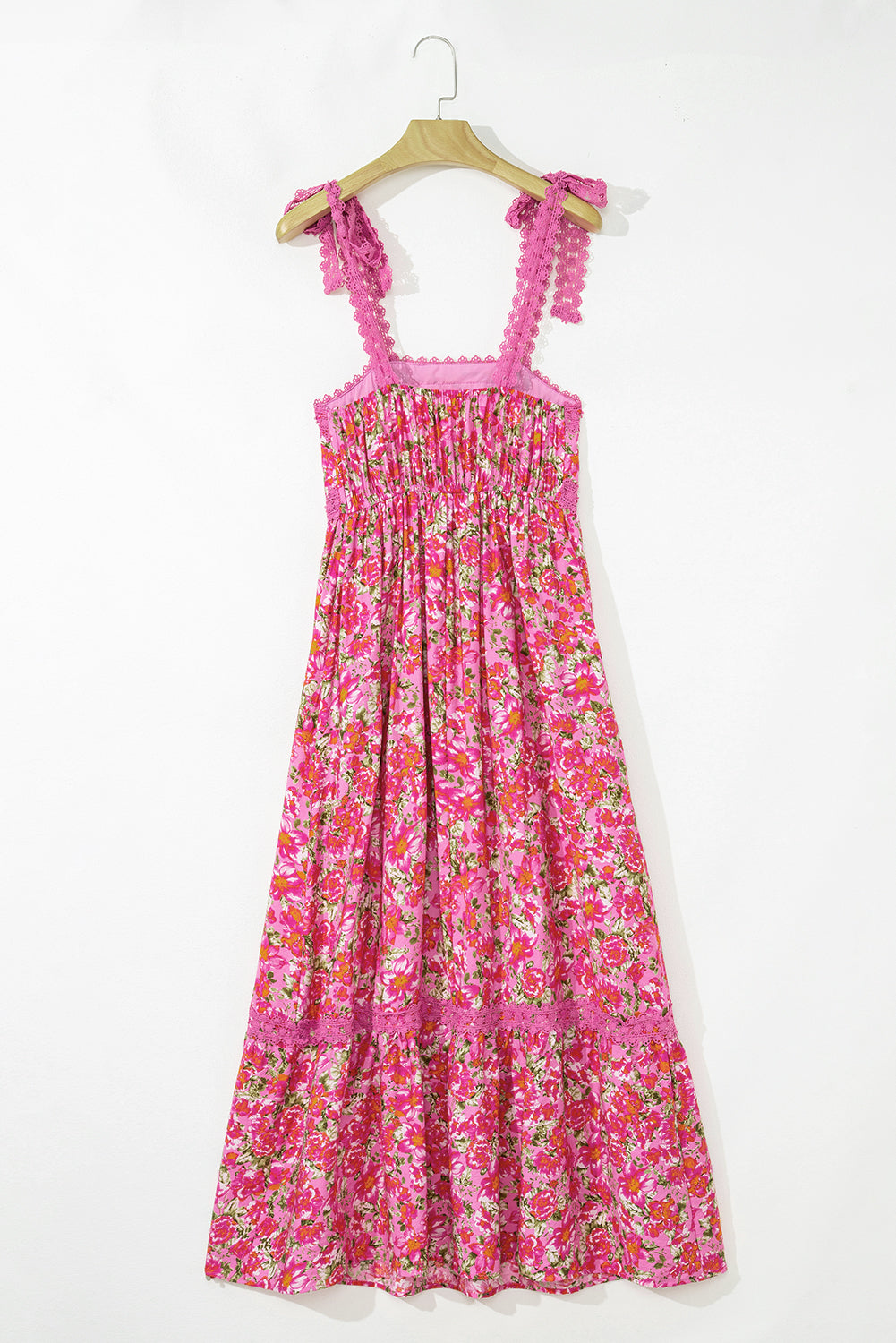 Floral Lace Empire Waist Maxi Dress
