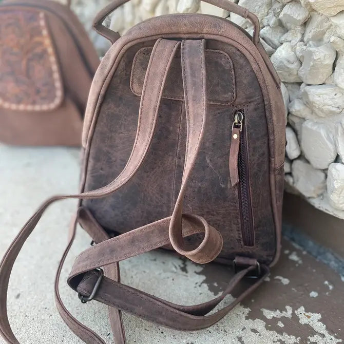 Maisie Mini Tooled Rustic - backpack  