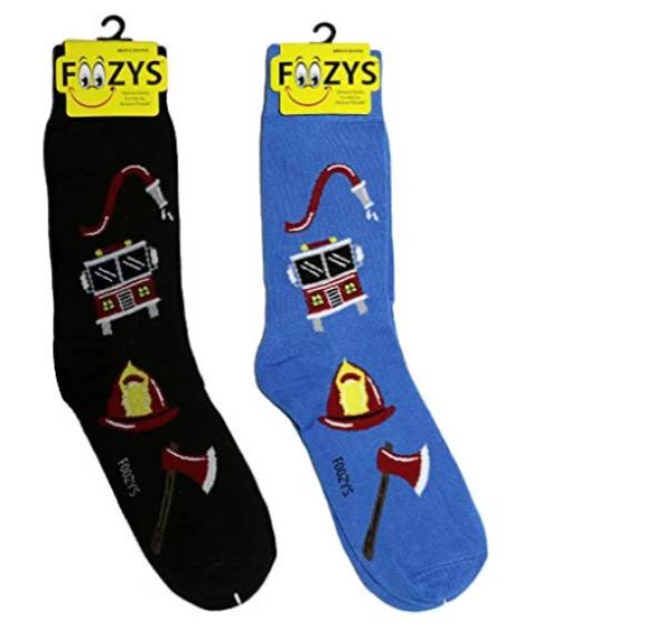 Graphic Adult Socks - Foozy - Fire Fighter
