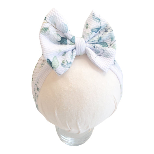 Eucalyptus Floral Headwrap Bow