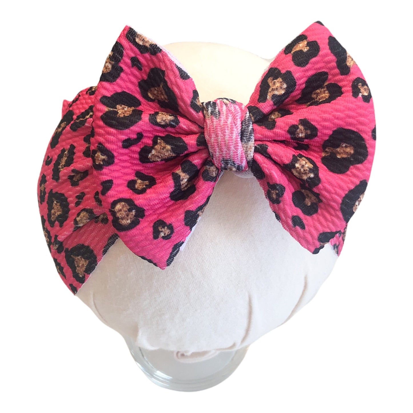 Pink Cheetah Headwrap Bow
