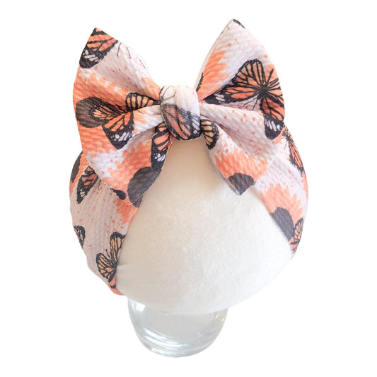 Monarch Butterfly Headwrap Bow